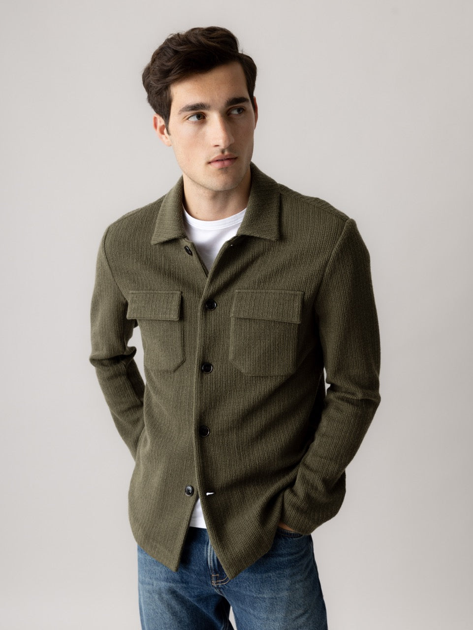 Mmgaustin Knit Overshirt Grape Leaf