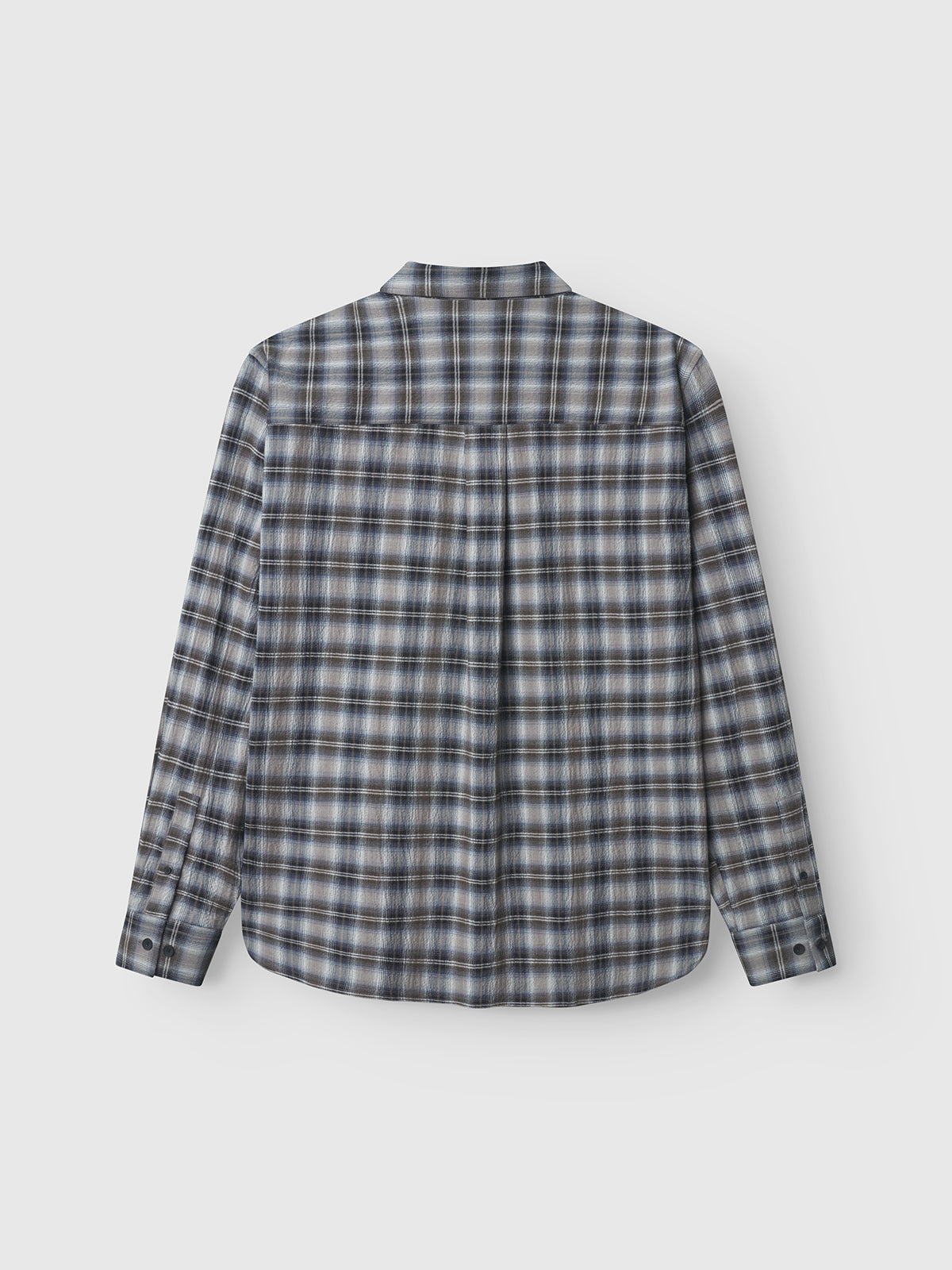 Sven Reg Crepe Ls Blue Check