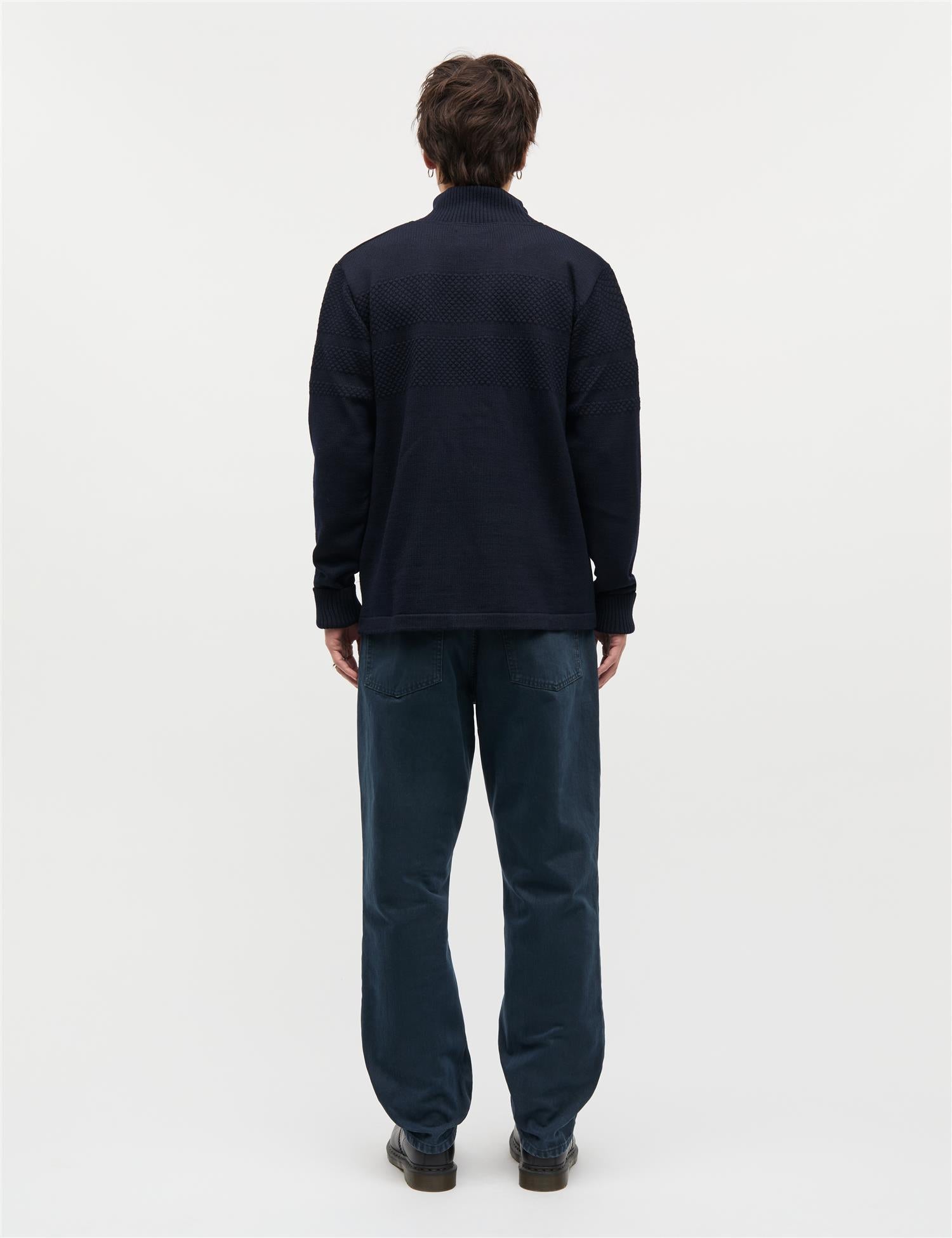 Wool klemens zip knit FAV Sky Captain