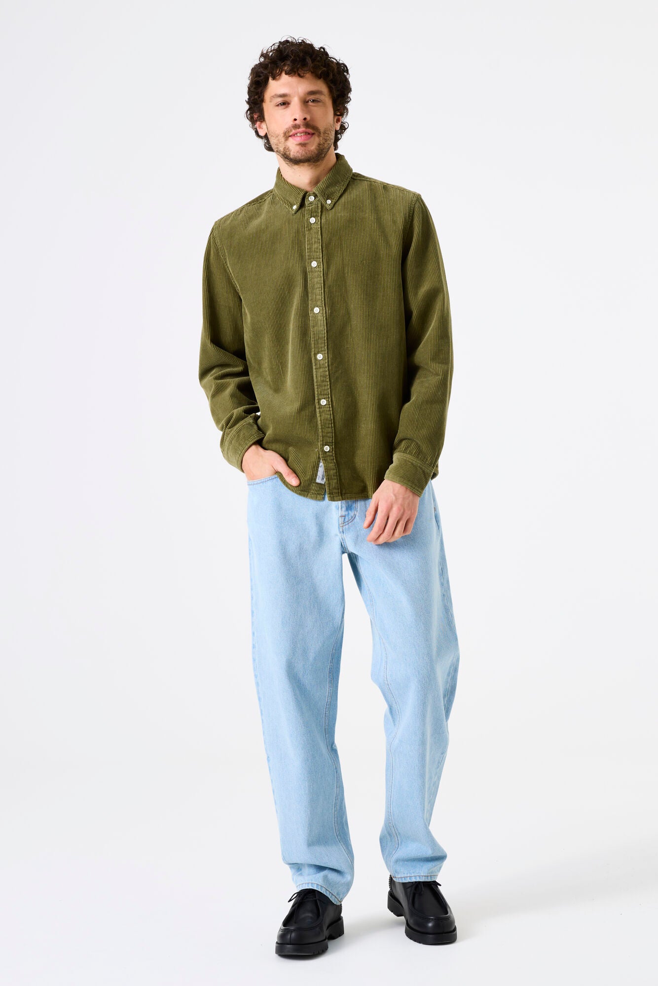 K51300 men´s overshirt Green Moss