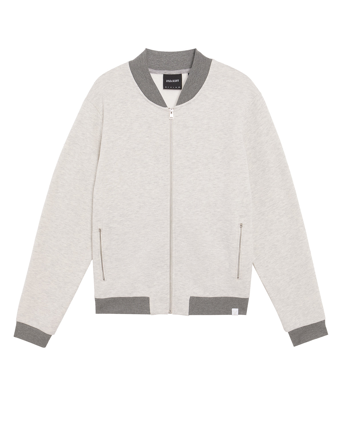 Half Raglan Jersey Bomber Light Grey Marl
