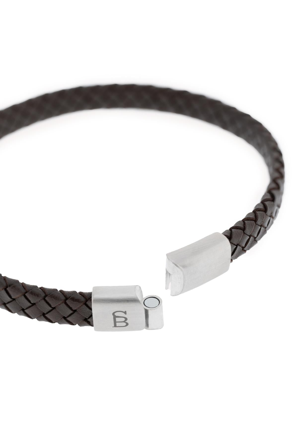 Luxe Lederen Armband Riley Vintage Brown