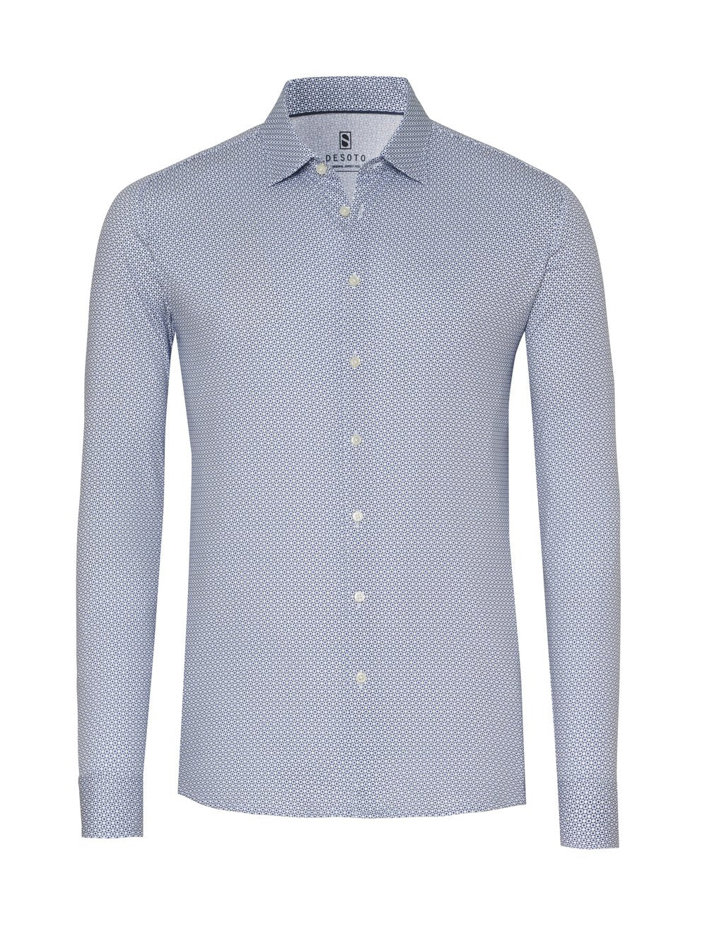 Kent 1/1 Shirts L/S Blue White Squares