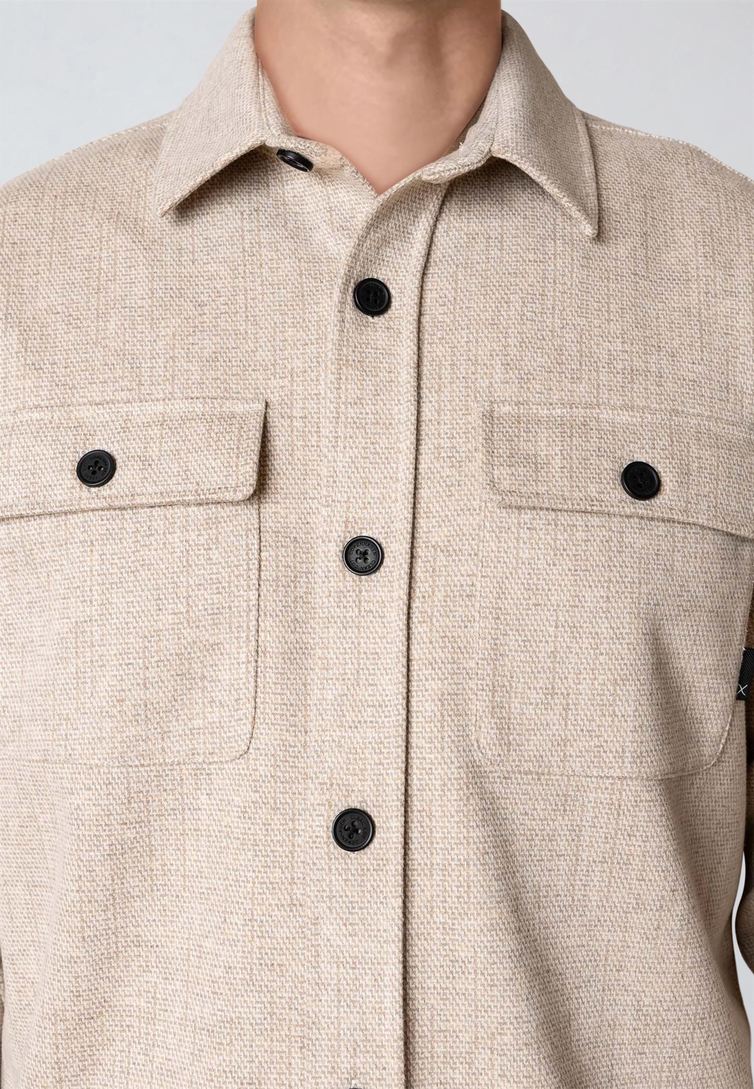 Barron Overshirt Beige Melange