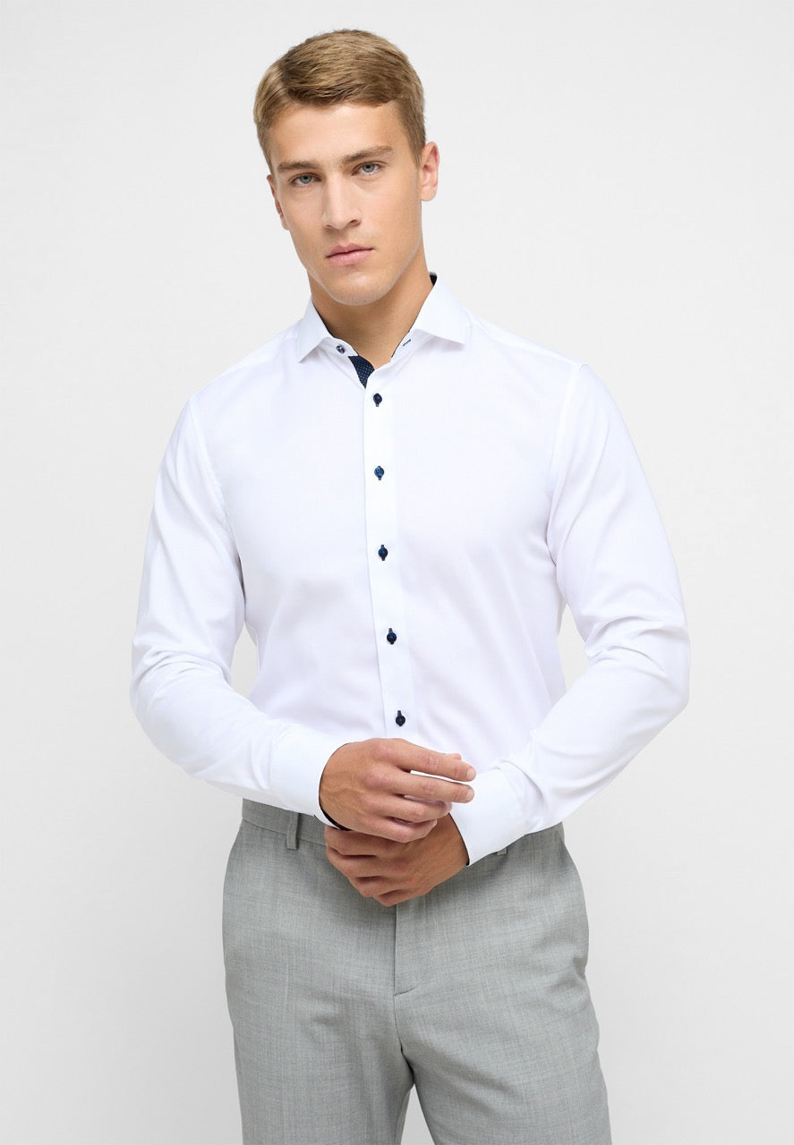 Basic slim shirt l/s F132 White
