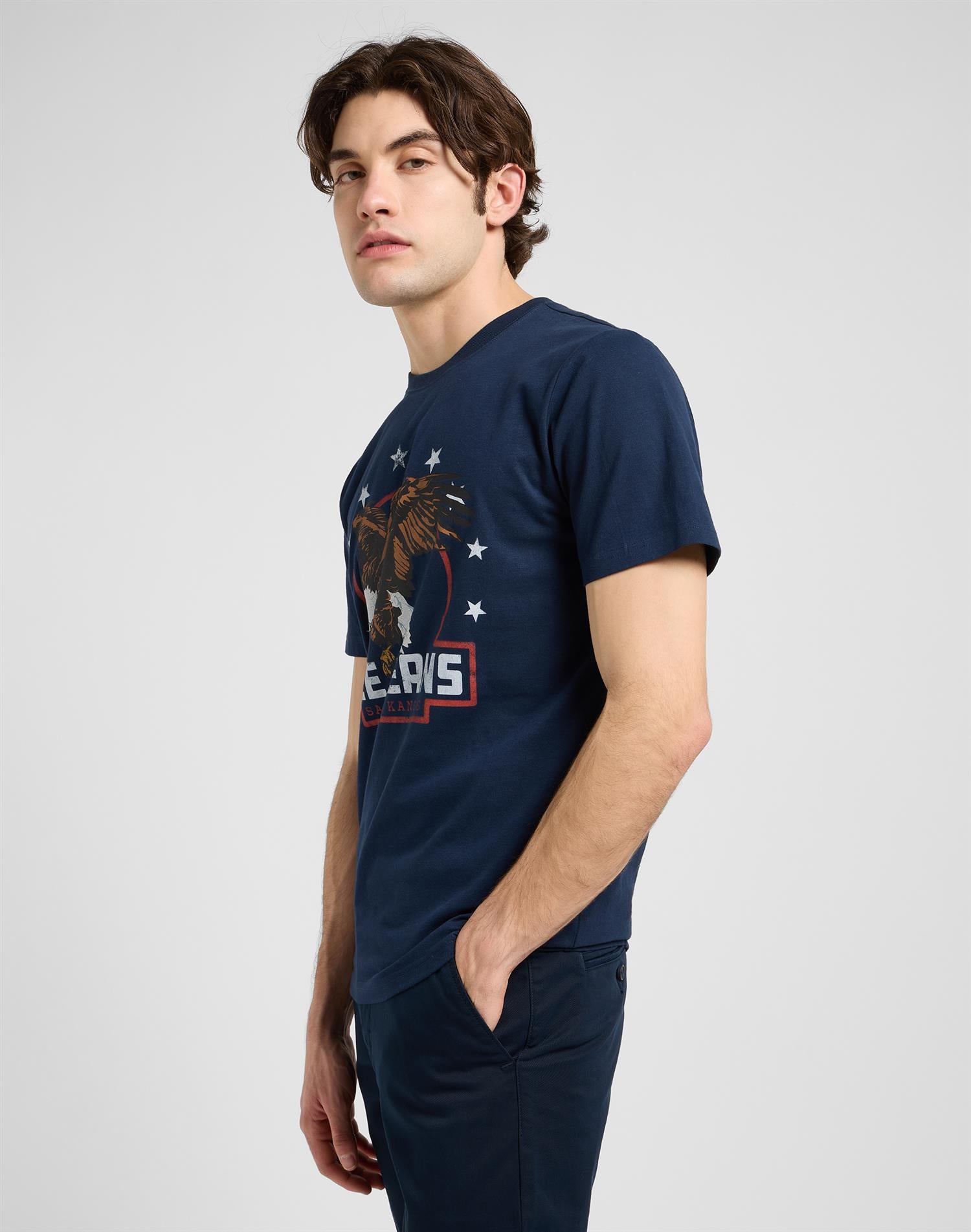Essential Graphic Tee Rivet Navy