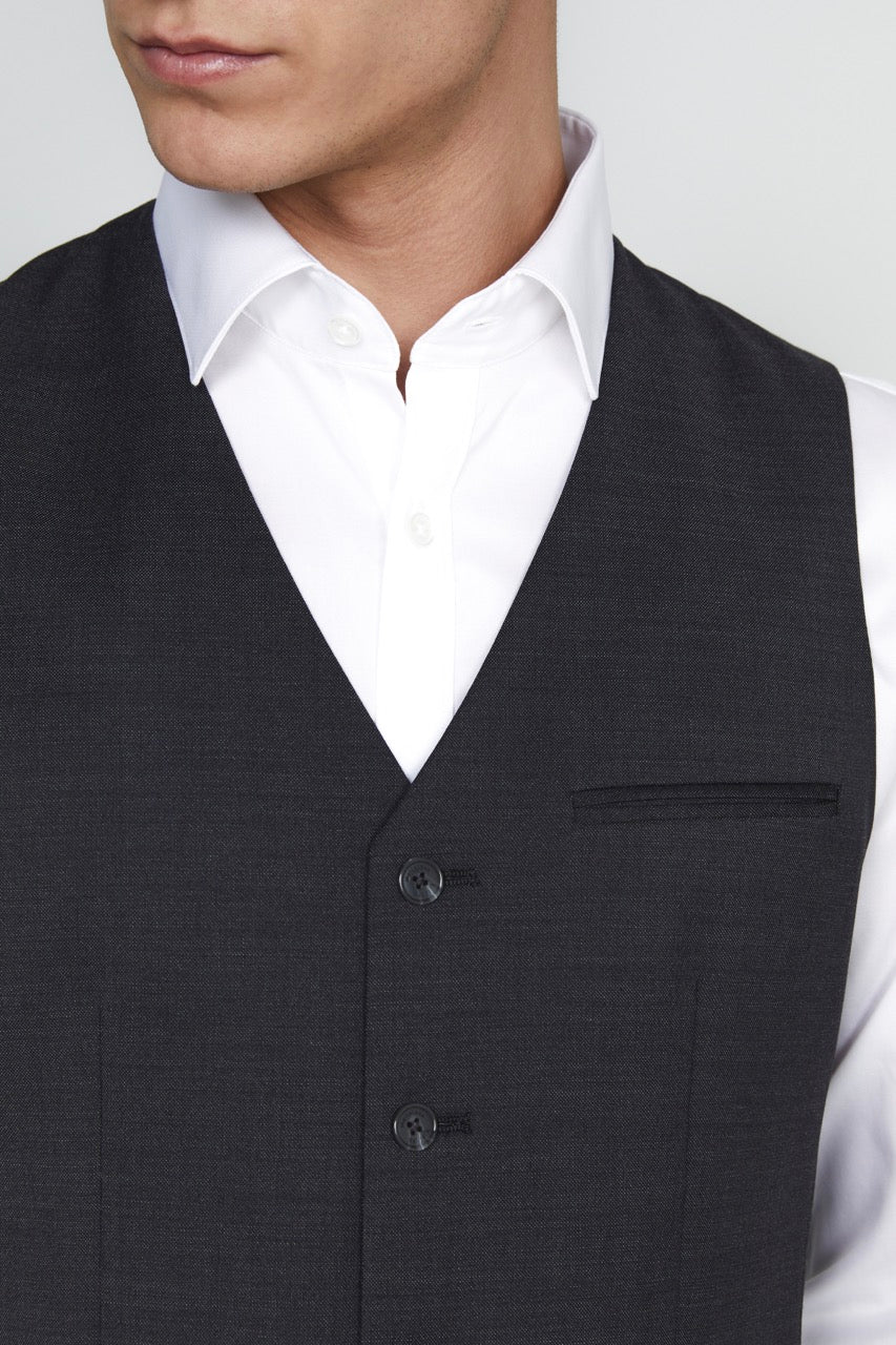 Breck Stretch Suit Vest Forged Iron