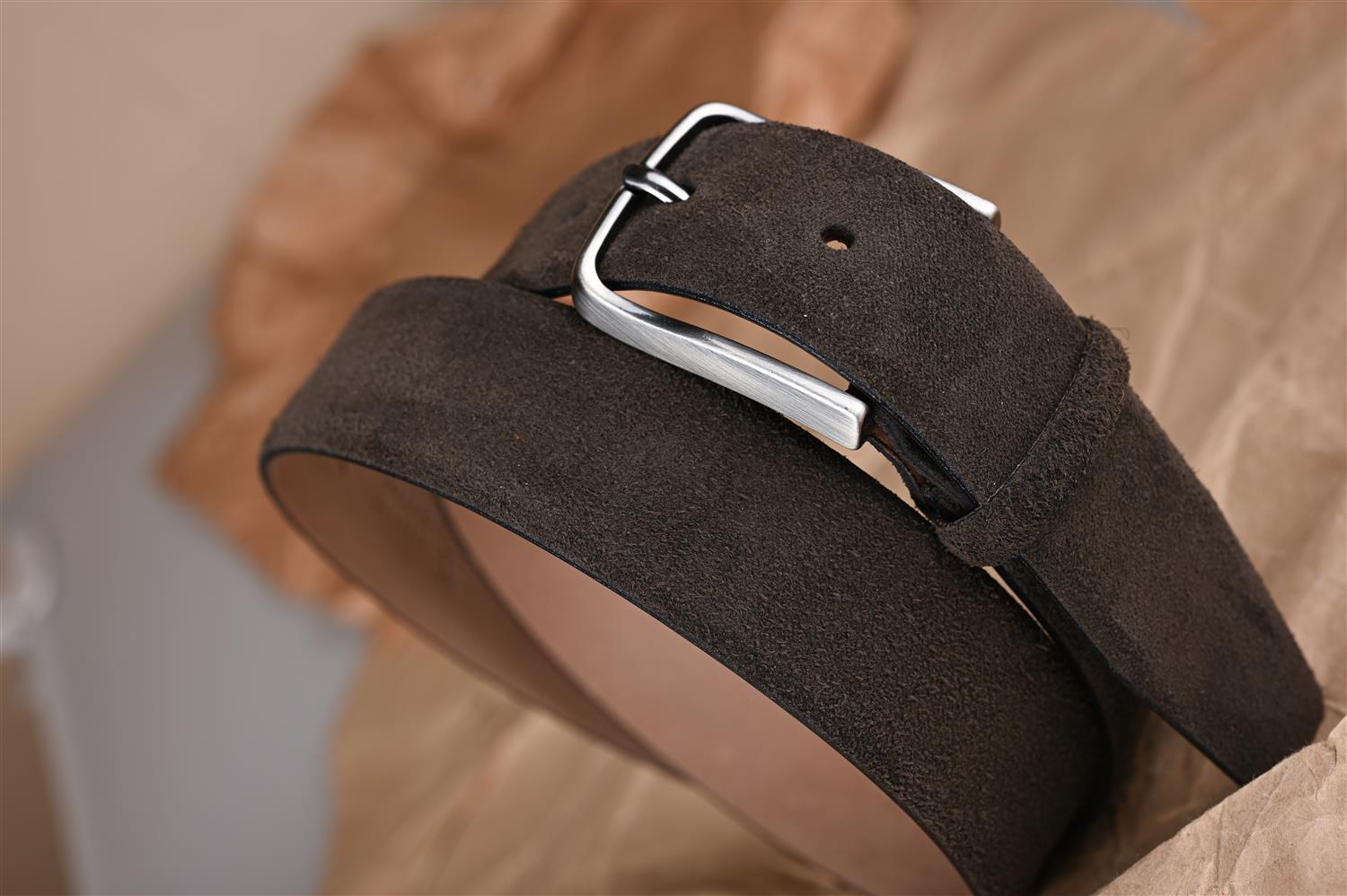 Leather Belt Dark Brown