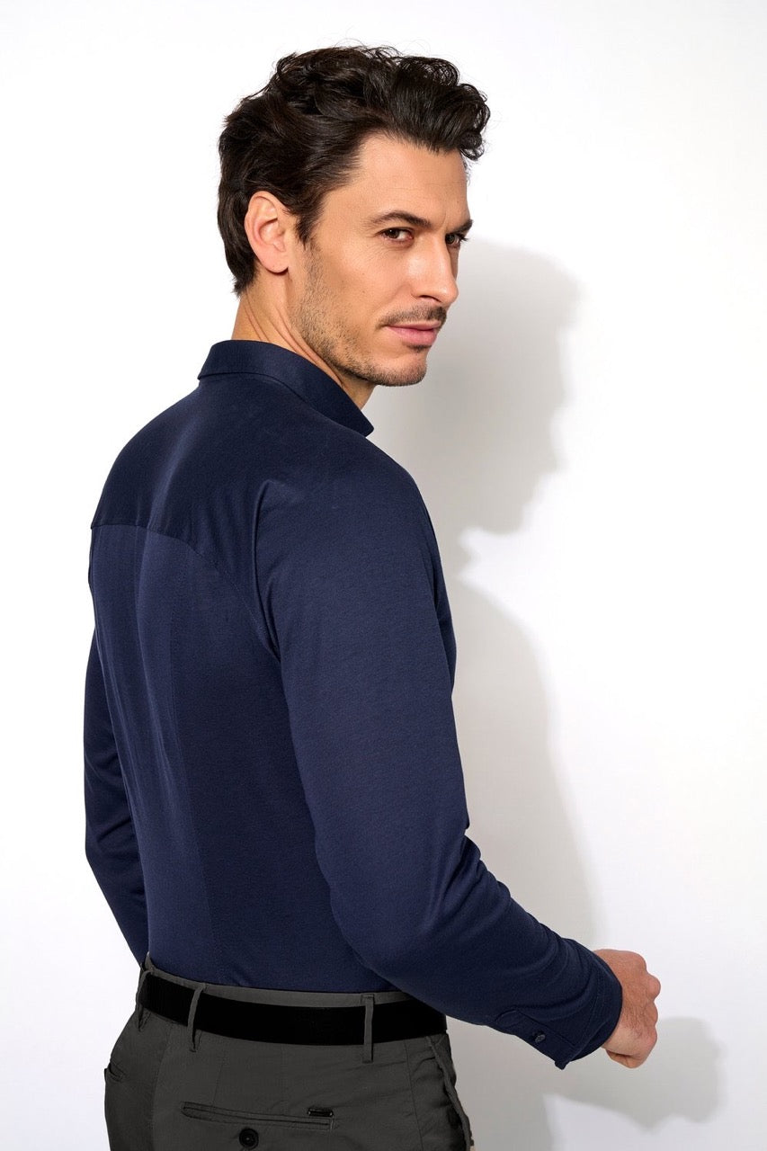 Kent 1/1 Shirts L/S Dark Navy