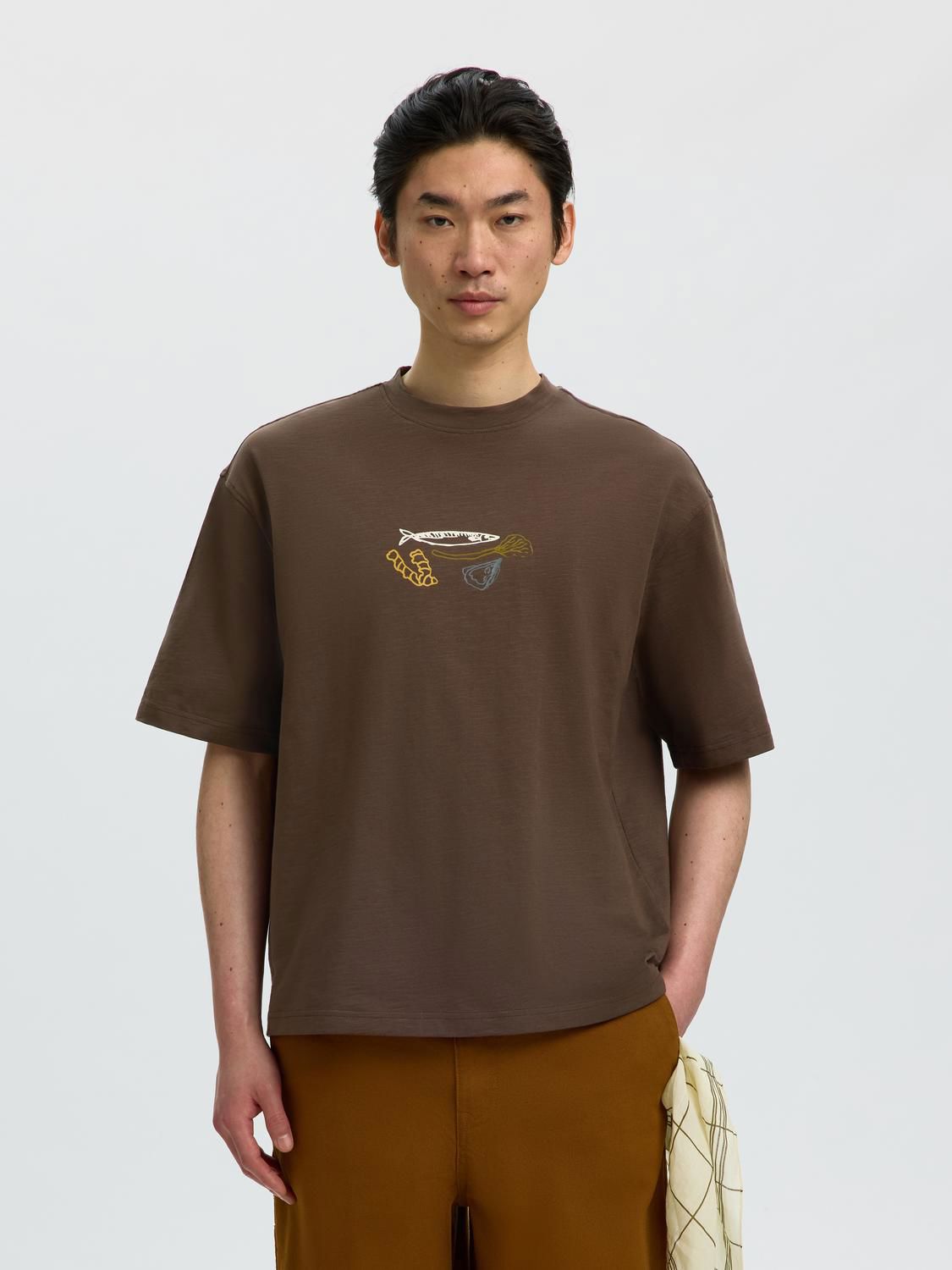 Slmdomestic Relaxdiesel Ss O-Neck Tee Turkish Coffee