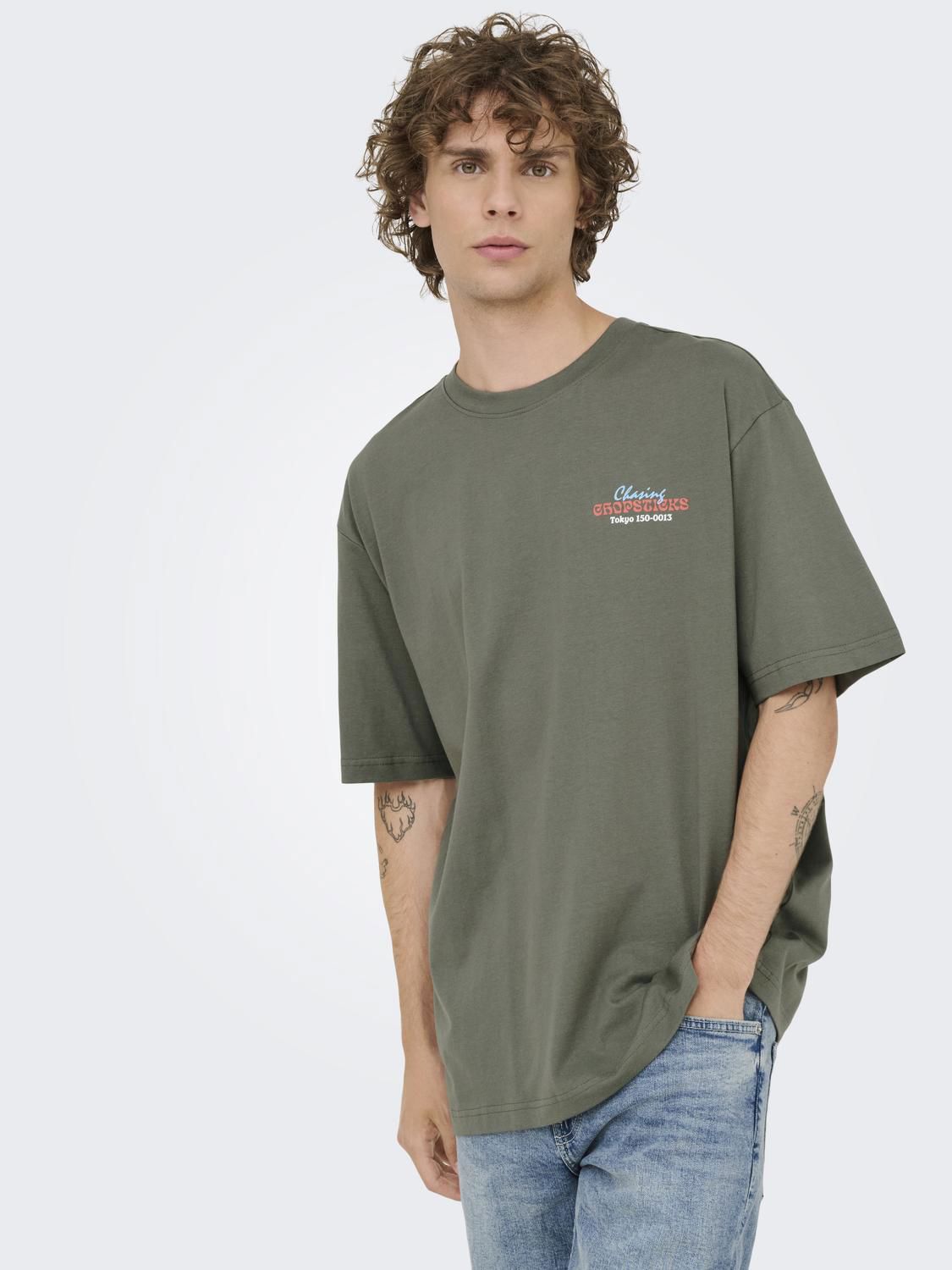 Onsfrank Rlx Ss Tee Noos Castor Gray Chopsticks