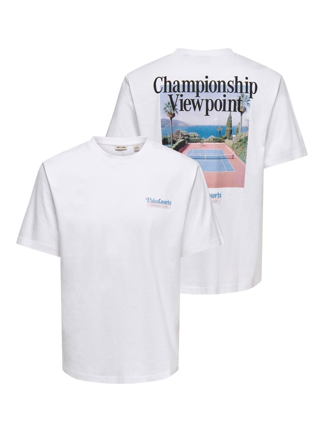 Onsfred Nadal Life Rlx Ss Tee Bright White Championship Viewpoint