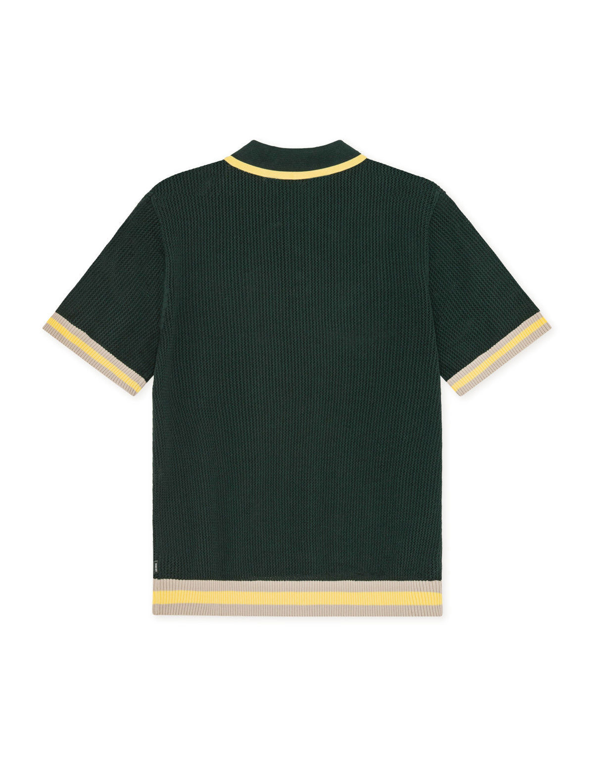 Lace Knitted Polo Pine Green