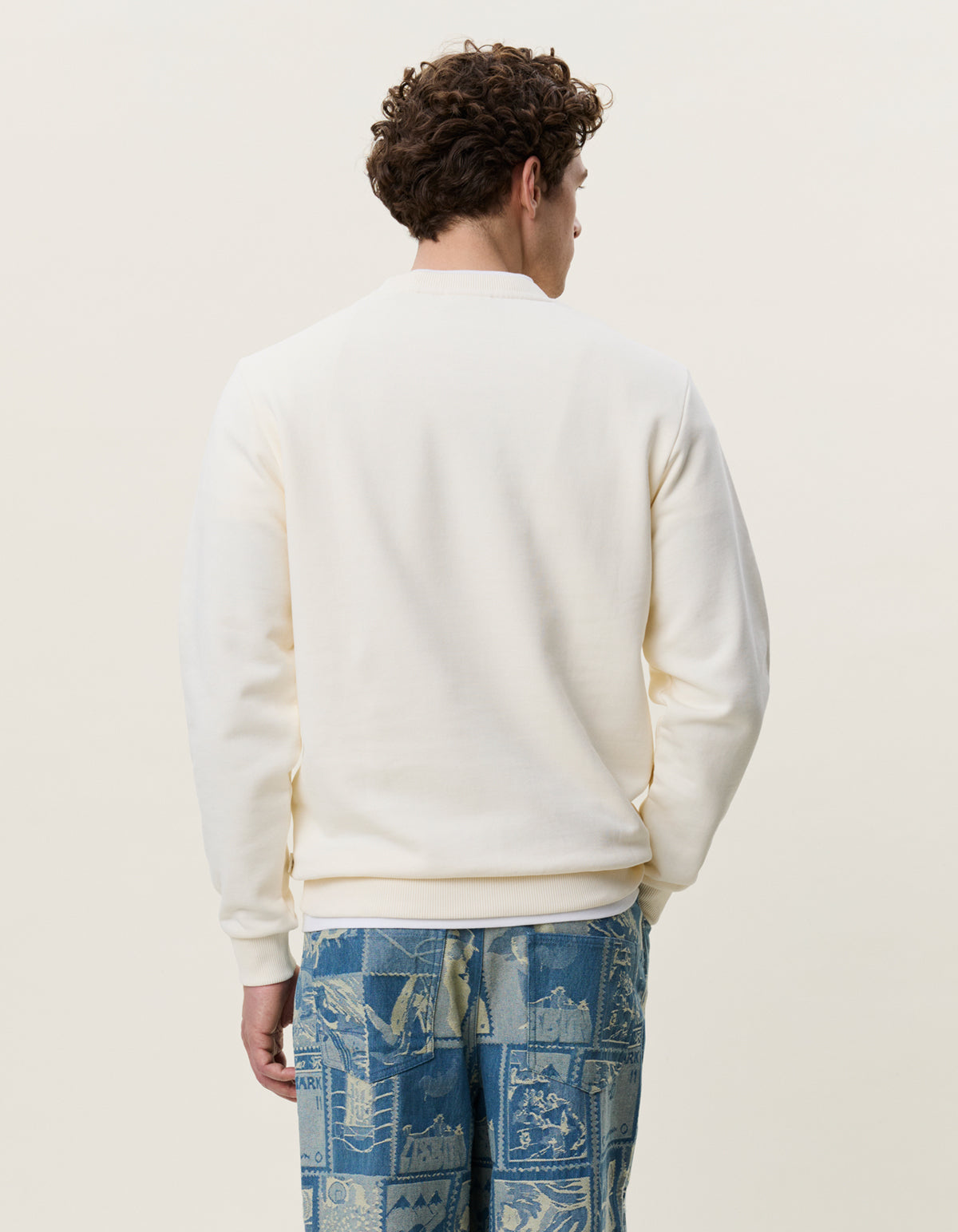 Signature Print Sweatshirt Ivory