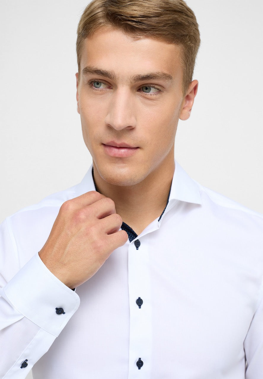 Basic slim shirt l/s F132 White