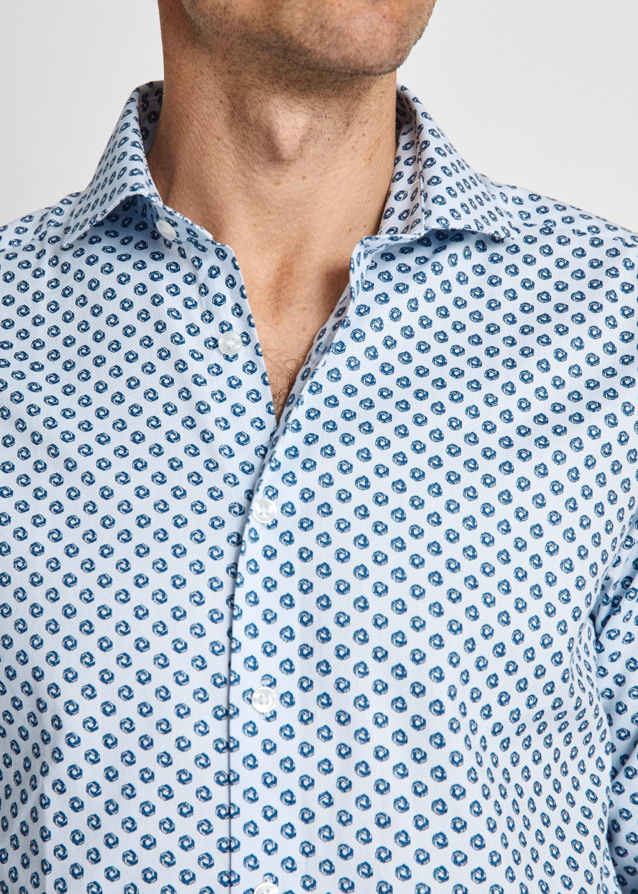 BS Sanders Slim Fit Shirt Light Blue