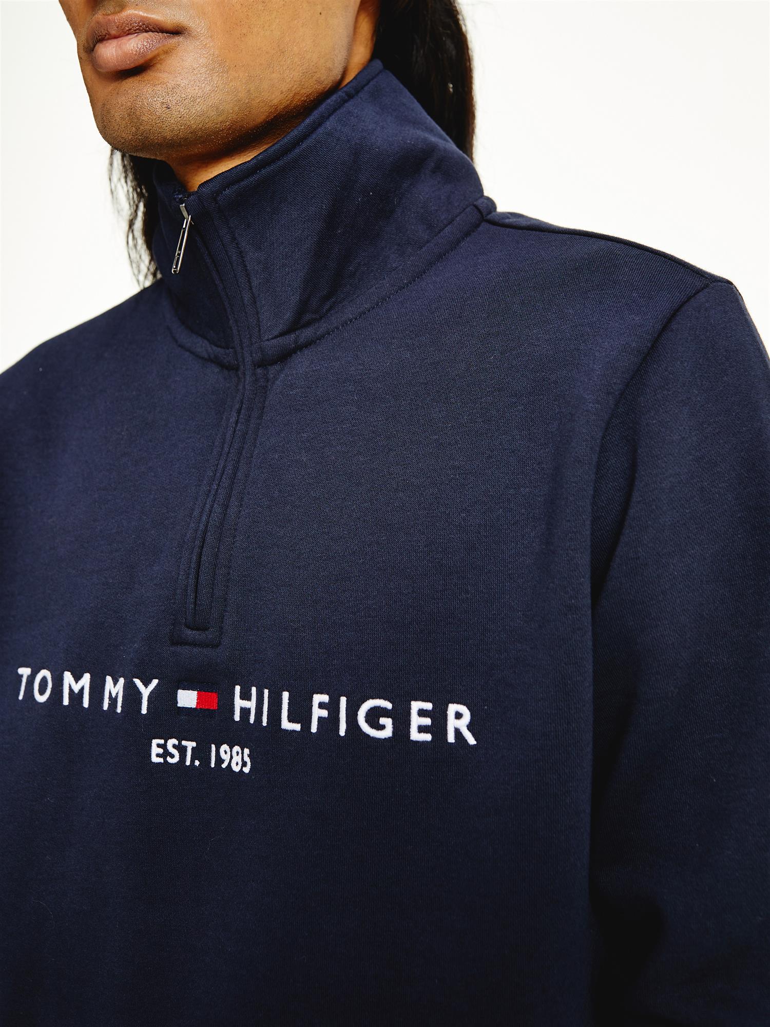 Tommy Logo Mockneck Desert Sky