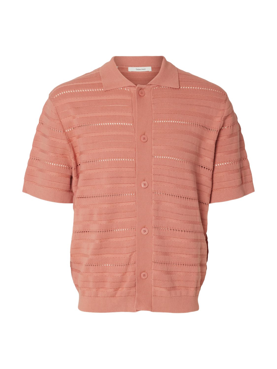 Slhpalle Ss Knit Polo Cardigan Rose Dawn