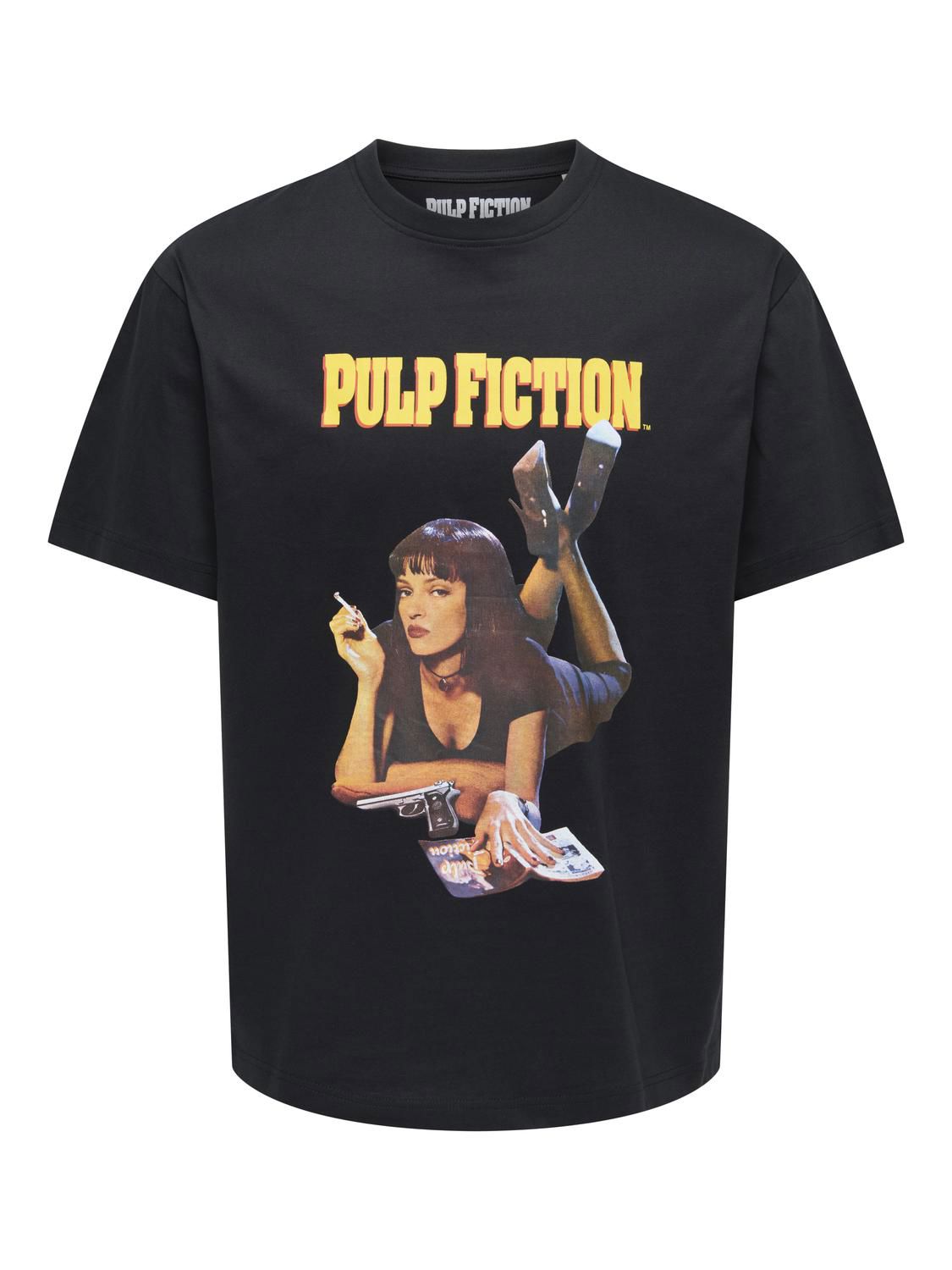 Onspulp Fiction Life Rlx Ss Lic Tee Jet Black Woman