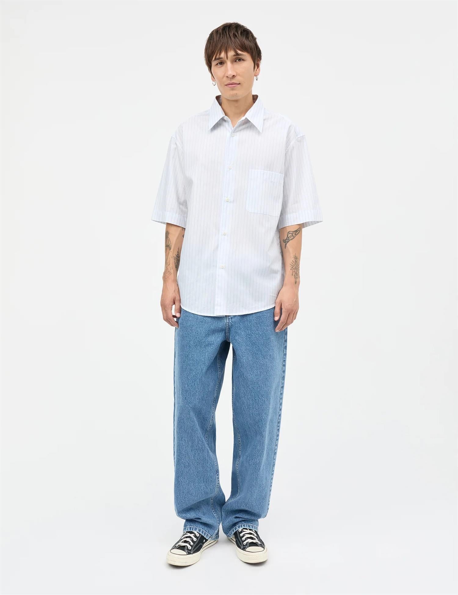 Cotton Soft Oscar shirt White Blue