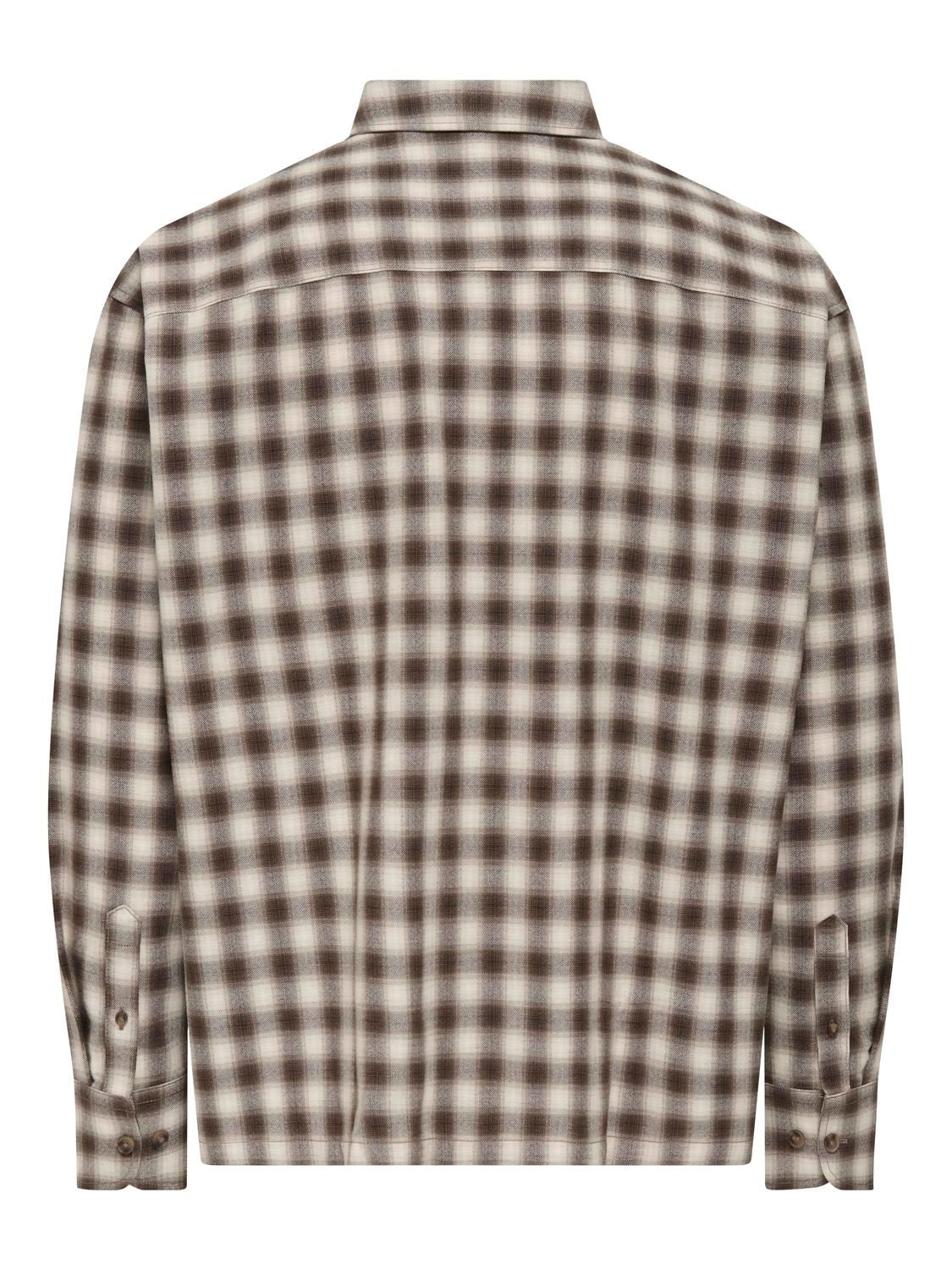 Onselliot Relaxed Cropped Ls Shirt 0384 Walnut