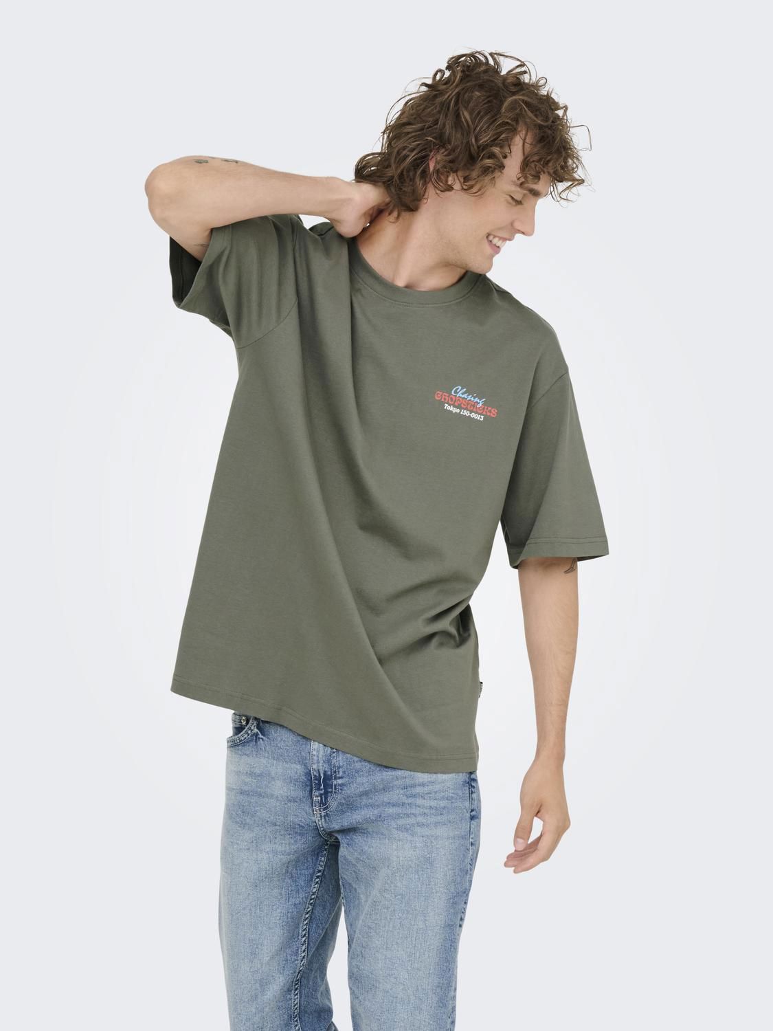 Onsfrank Rlx Ss Tee Noos Castor Gray Chopsticks