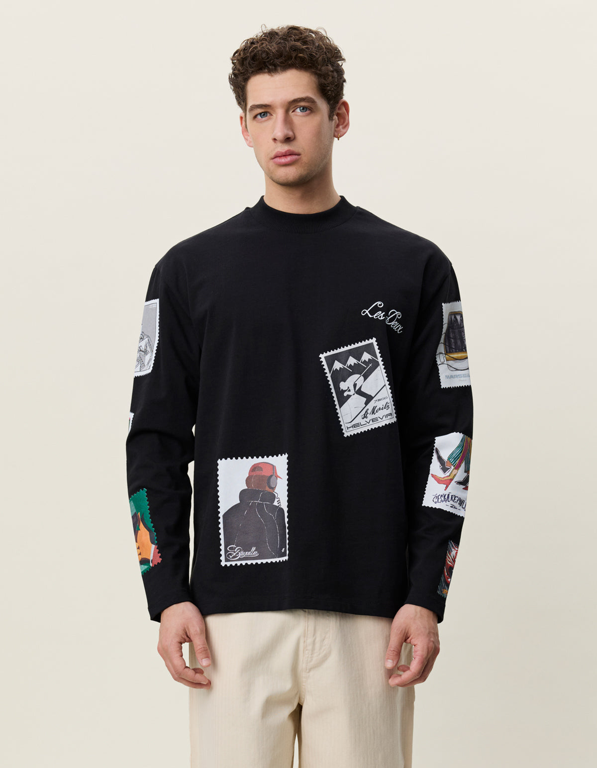 Stamp Ls T-Shirt Black