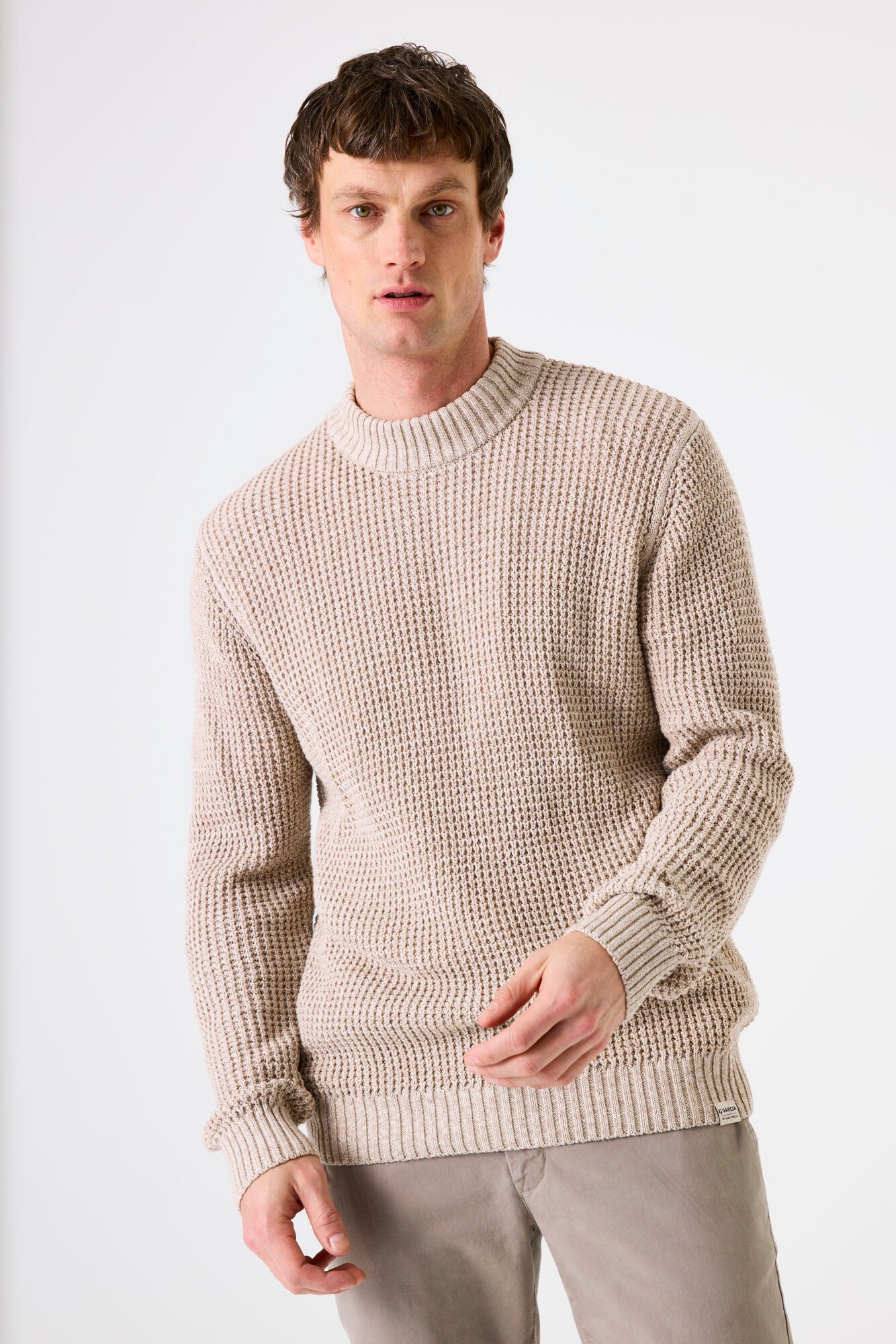 K51245 men´pullover Sand