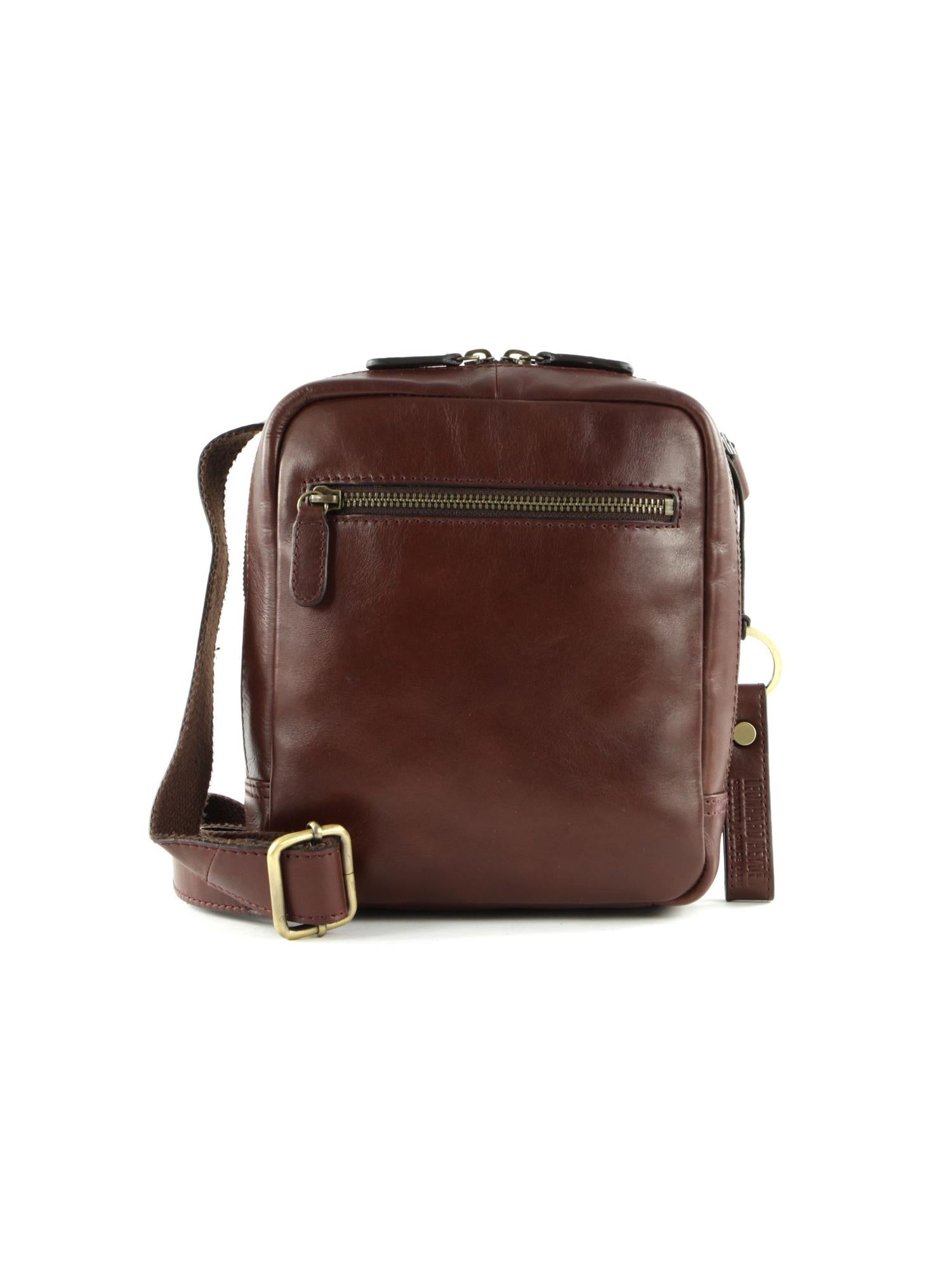 Cambridge Zipped Shoulder Bag S Red Brown