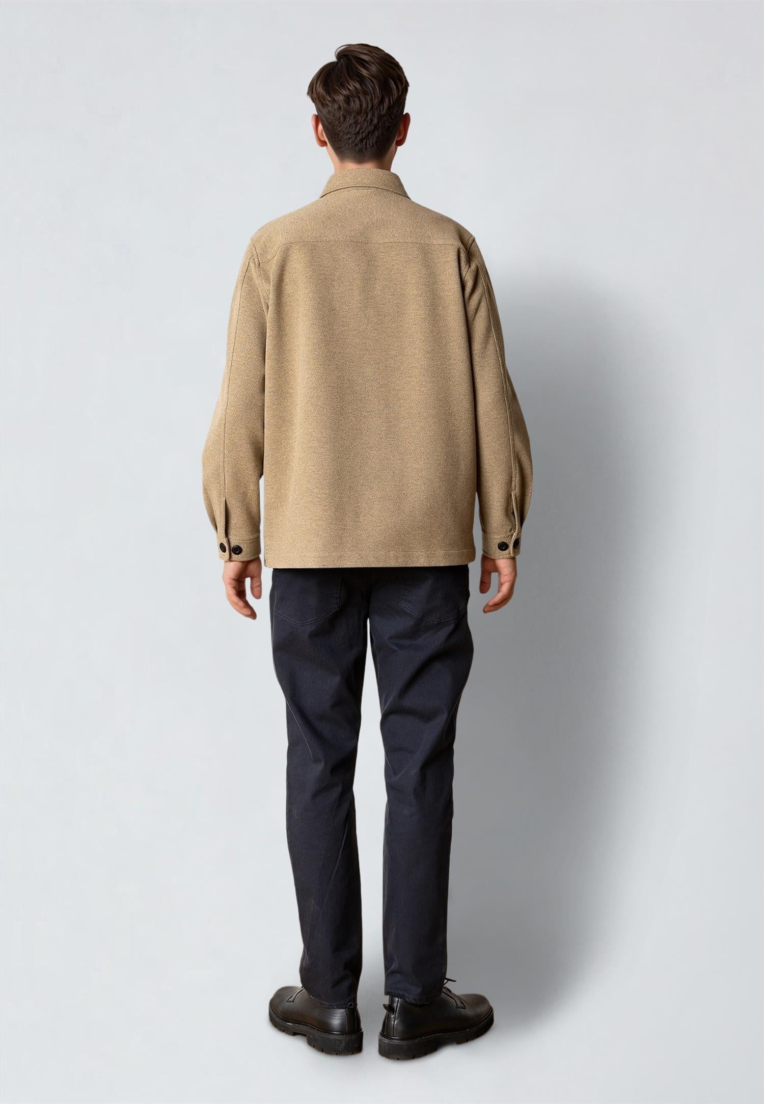 Ayden Overshirt Brindle Beige Melange
