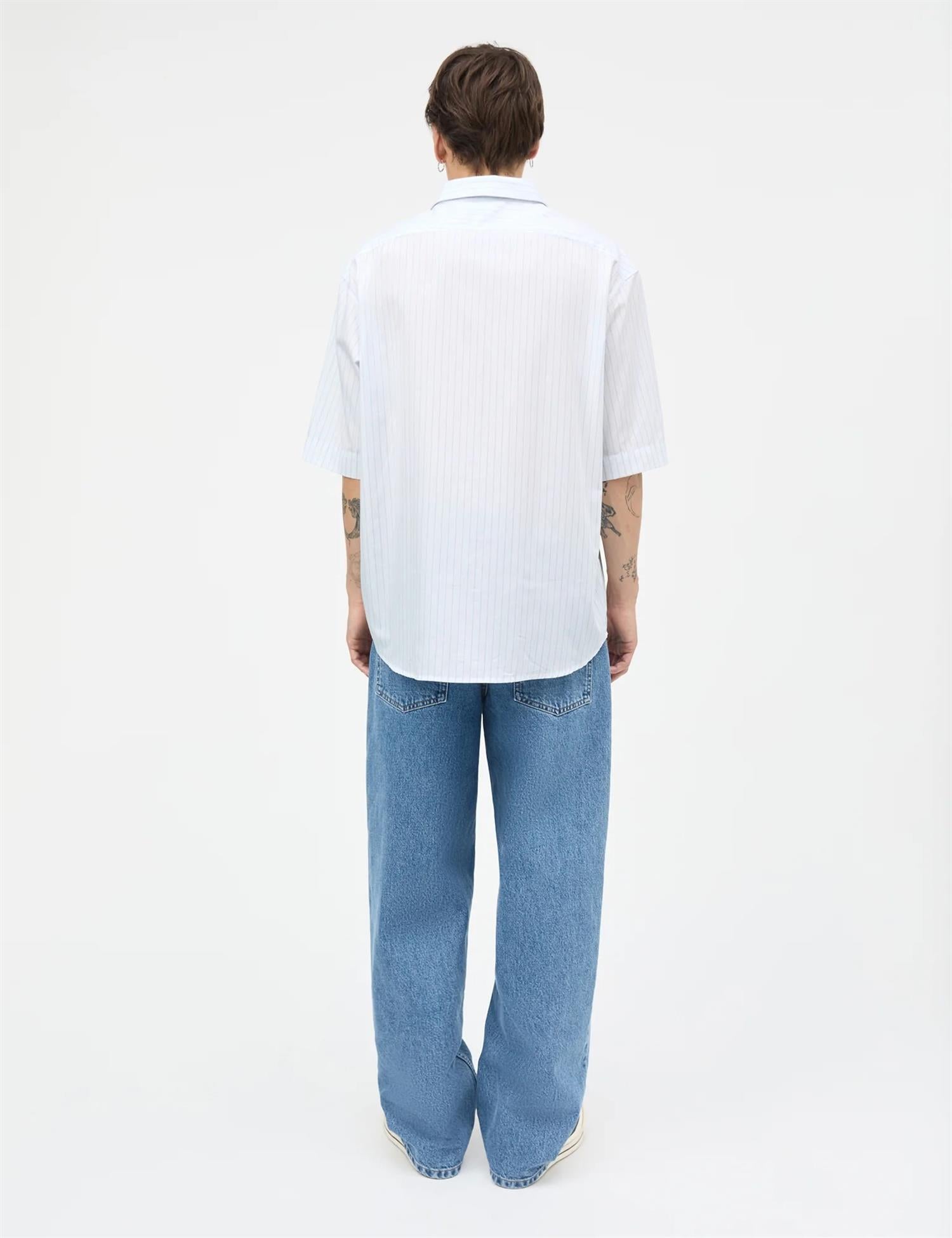 Cotton Soft Oscar shirt White Blue