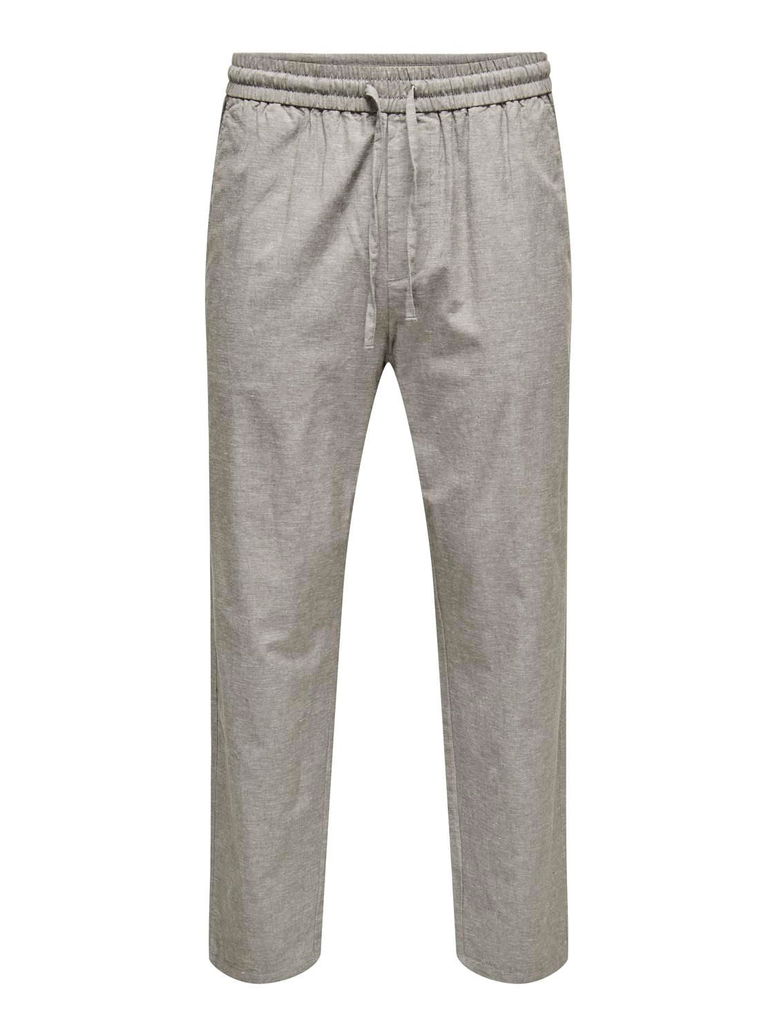 Onslinus Crop 0007 Cot Lin Pnt Noos Bungee Cord Two Tone (White)
