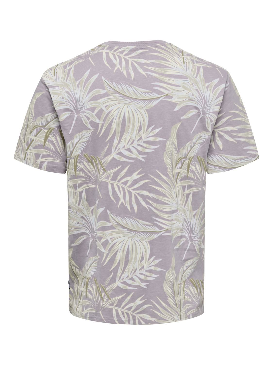 Onskash Reg Leaf Aop Ss Tee Nirvana