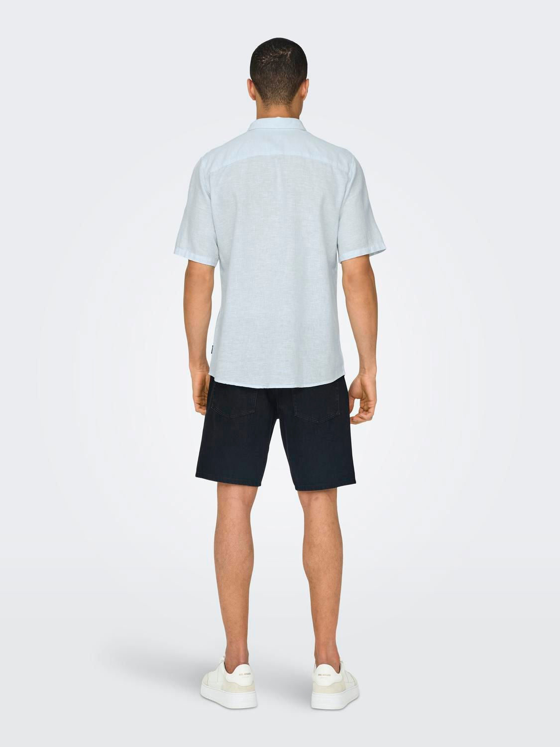 Onscaiden Life Ss Solid Linen Blend Noos Cashmere Blue
