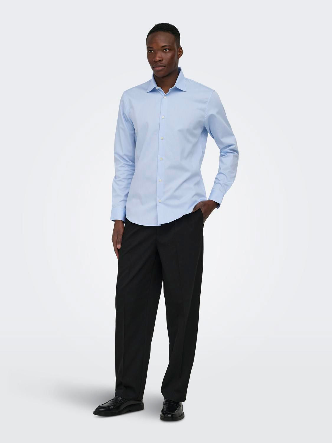 Onsjim Slim Shirt Frml Noos Cashmere Blue