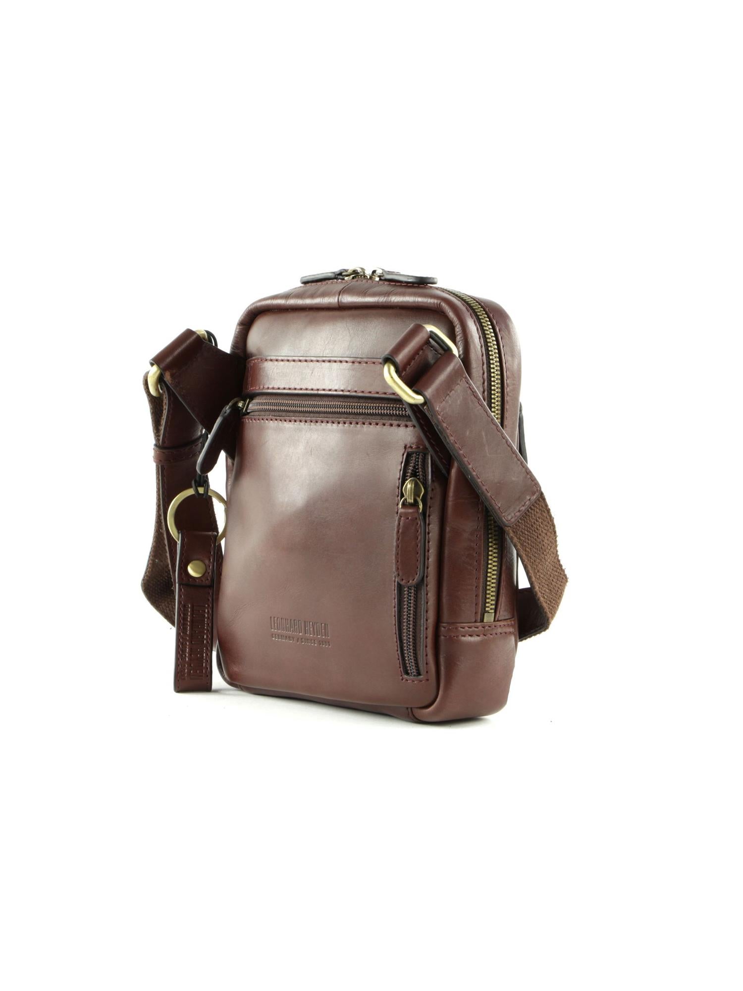 Cambridge Zipped Shoulder Bag S Red Brown