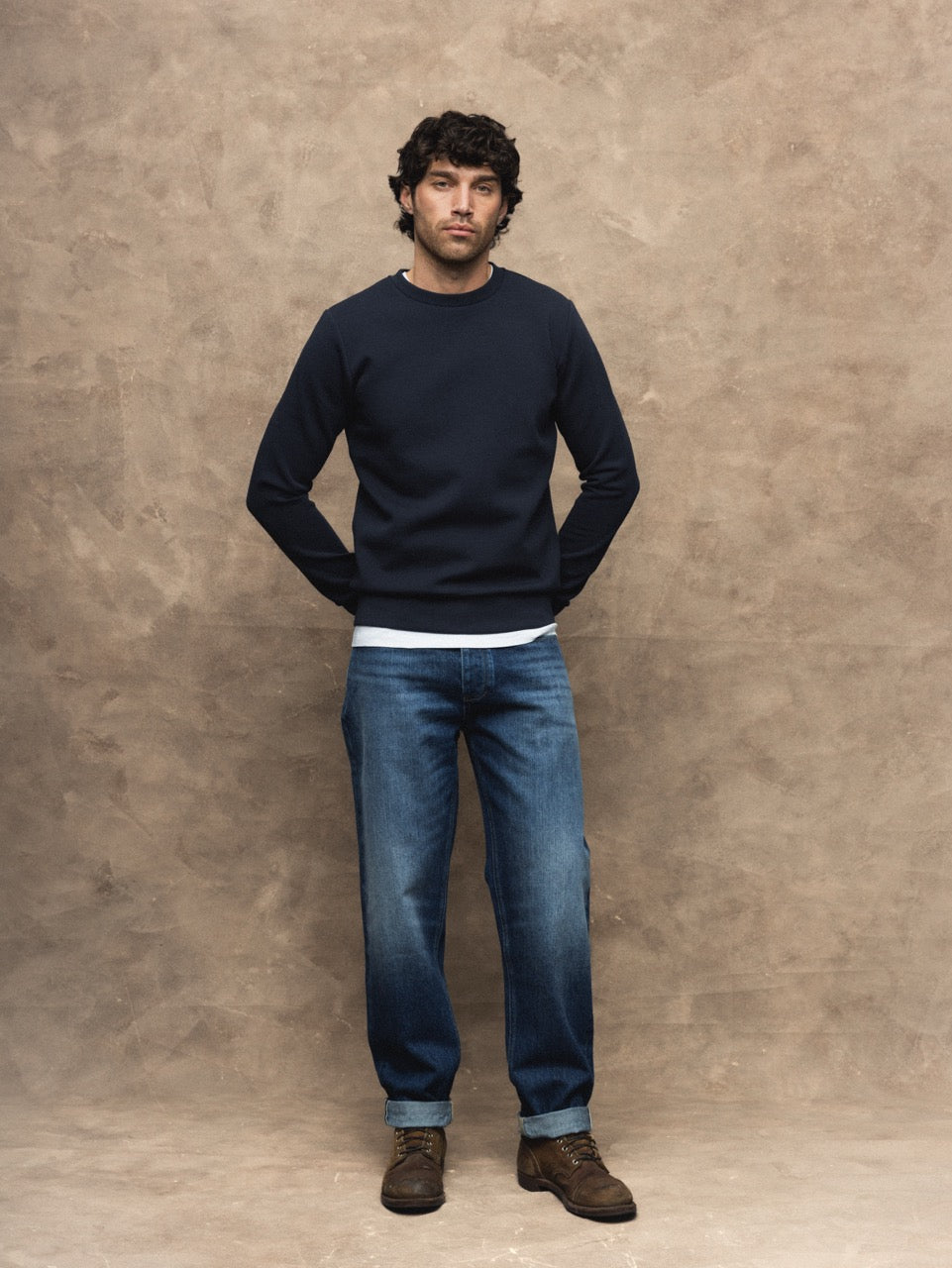 Mmgabel Crew Neck Sweat Salute Navy