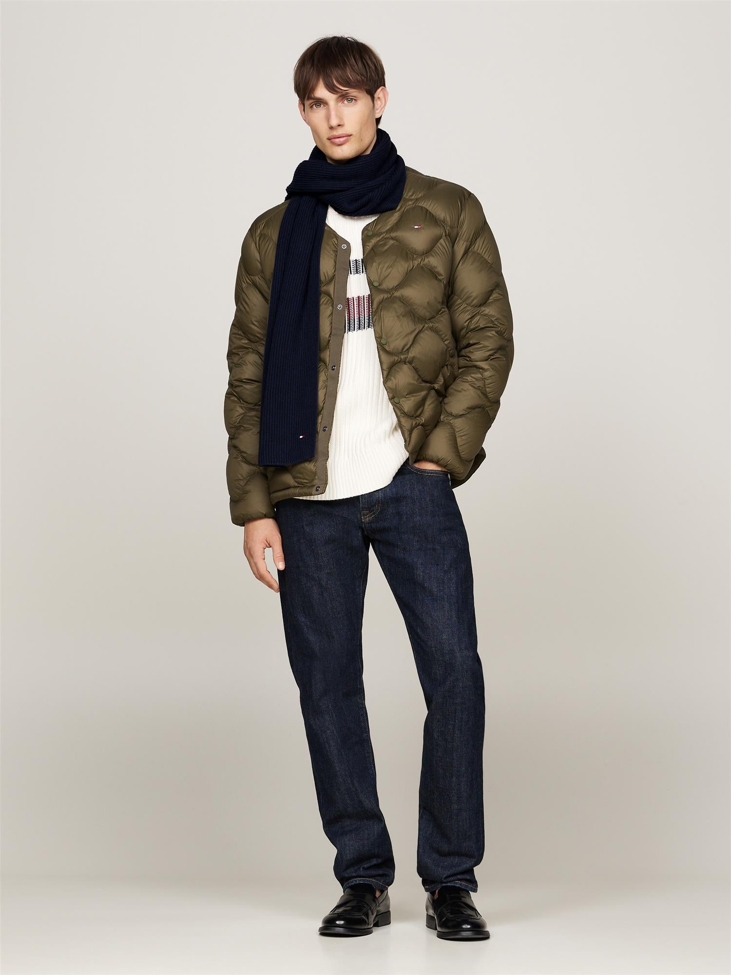 Th Flag Pima Cotton Cash Scarf Space Blue