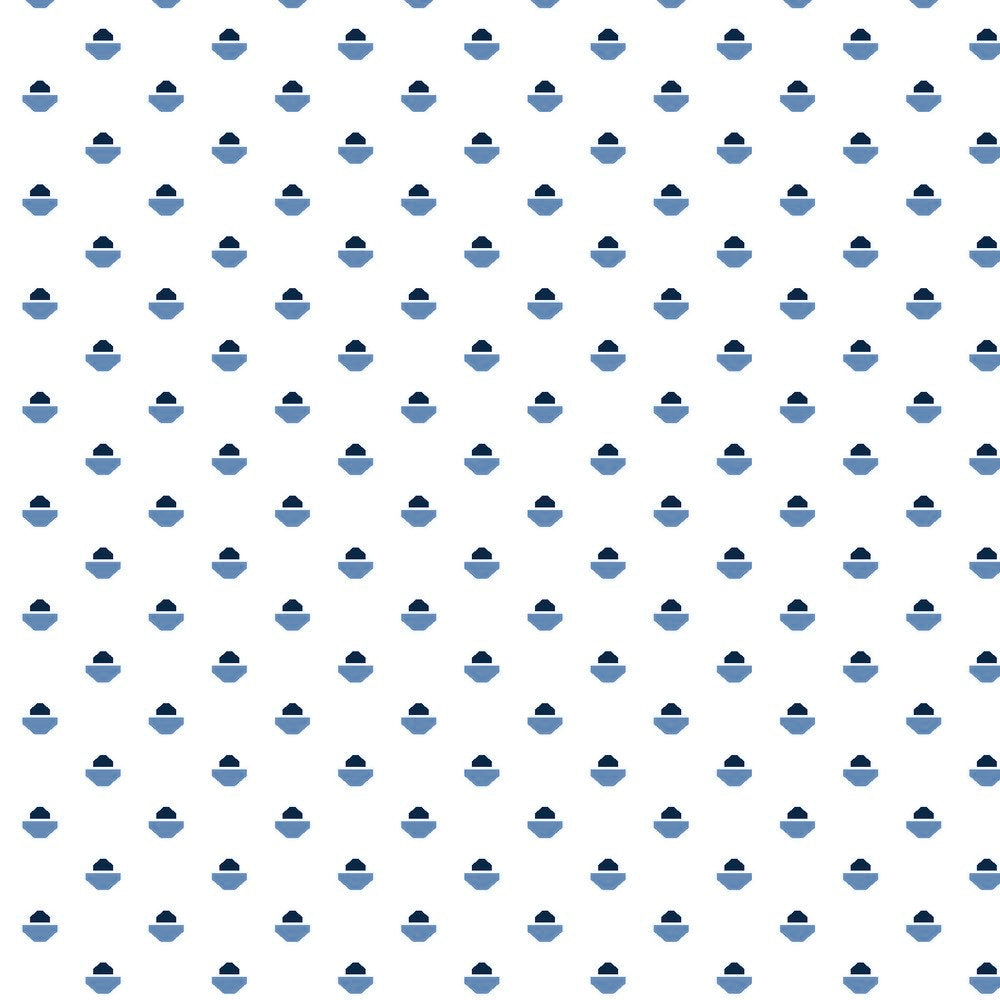 Kent 1/1 Shirts L/S White Blue Dots