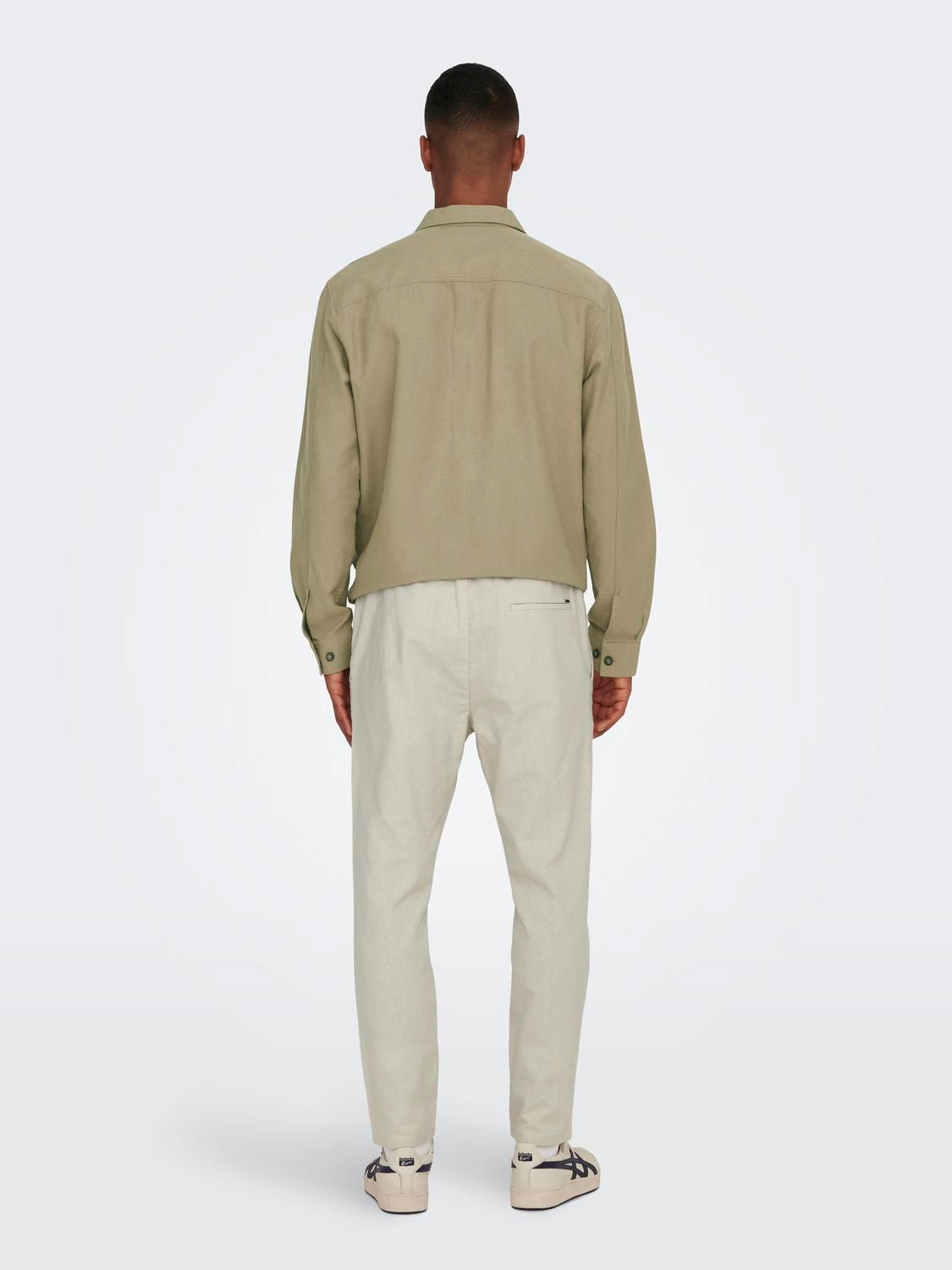 Onslinus Crop 0007 Cot Lin Pnt Noos Silver Lining