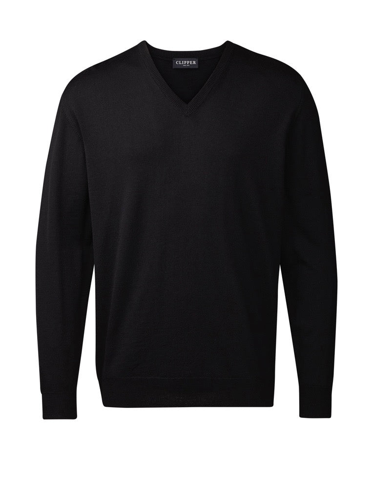Milan Pullover V Neck Reg.fit Black