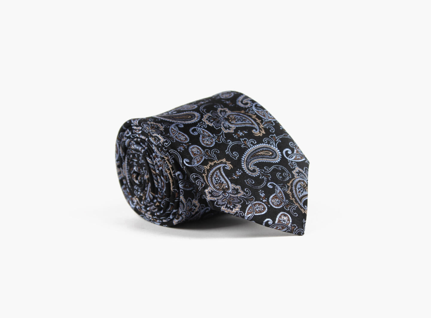 Basic 100% silke Slips 7,6 cm Blå