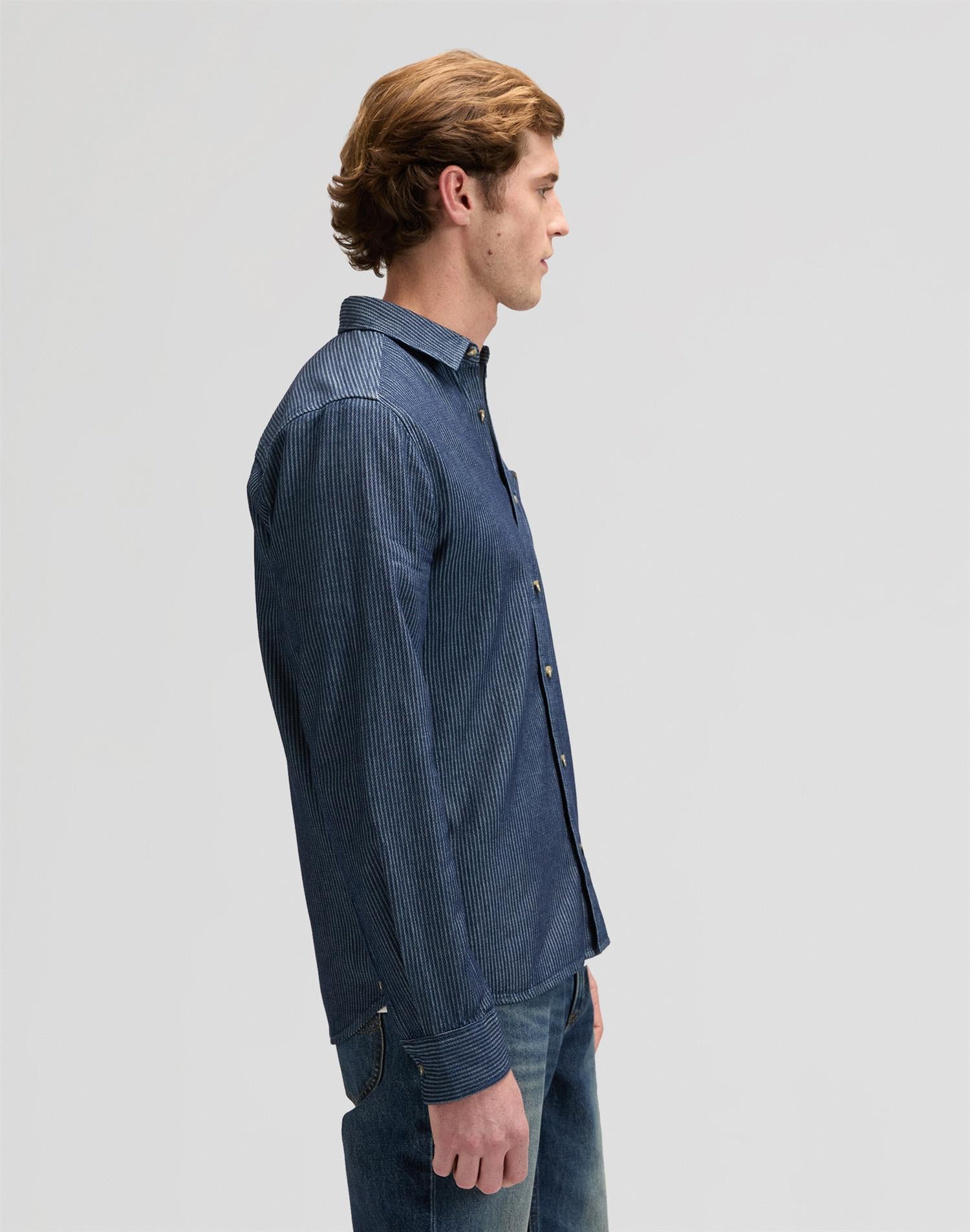 Leesure Shirt indigo railr Indigo