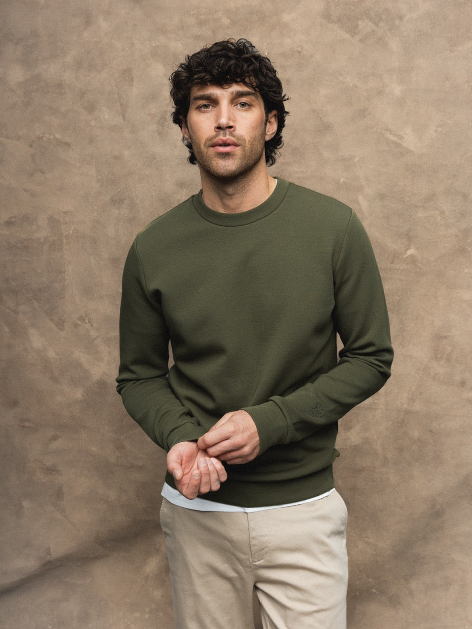 Mmgabel Crew Neck Sweat Dk Army Green