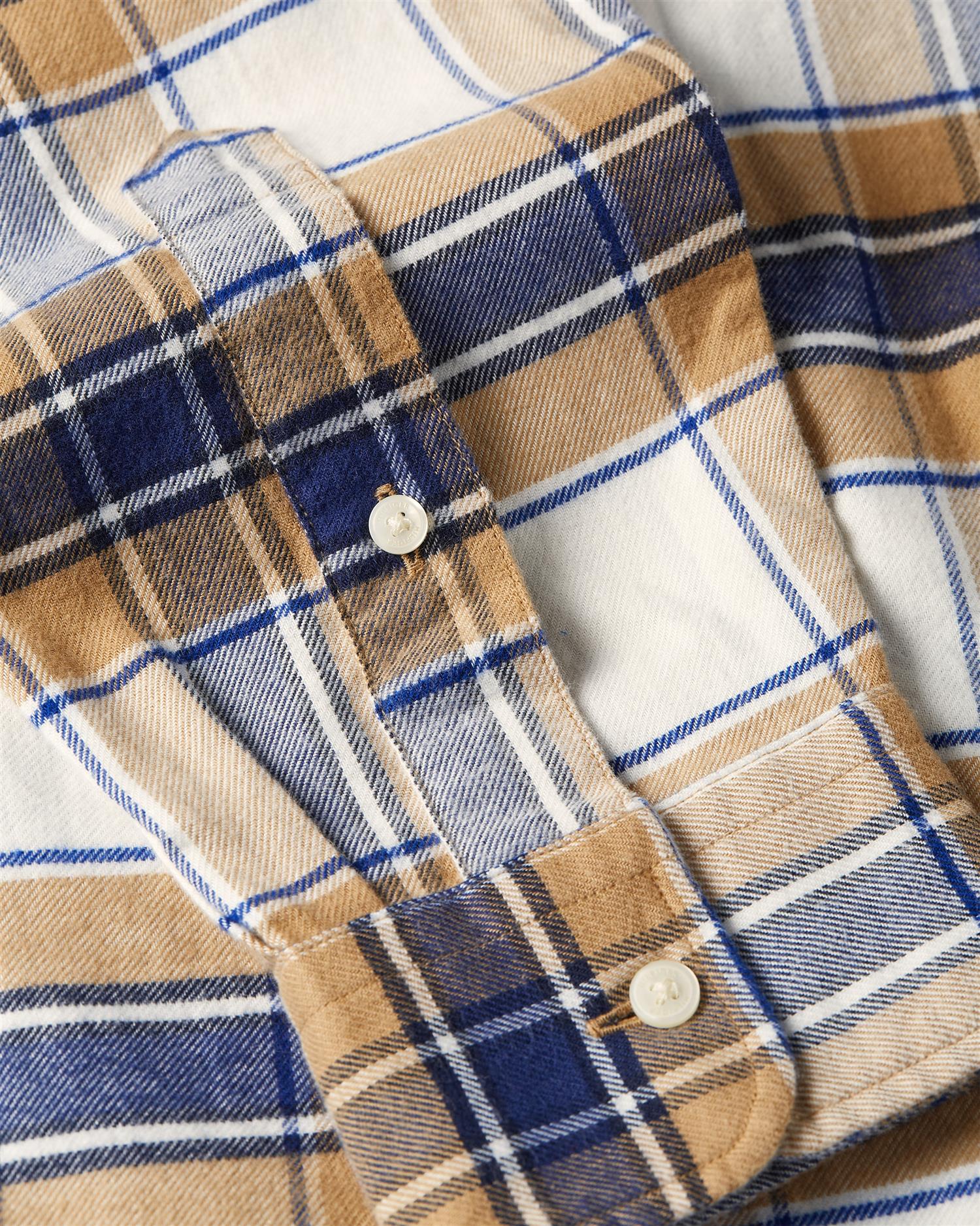 FLANNEL TARTAN CHECK RF SHIRT Safari Canvas / Check
