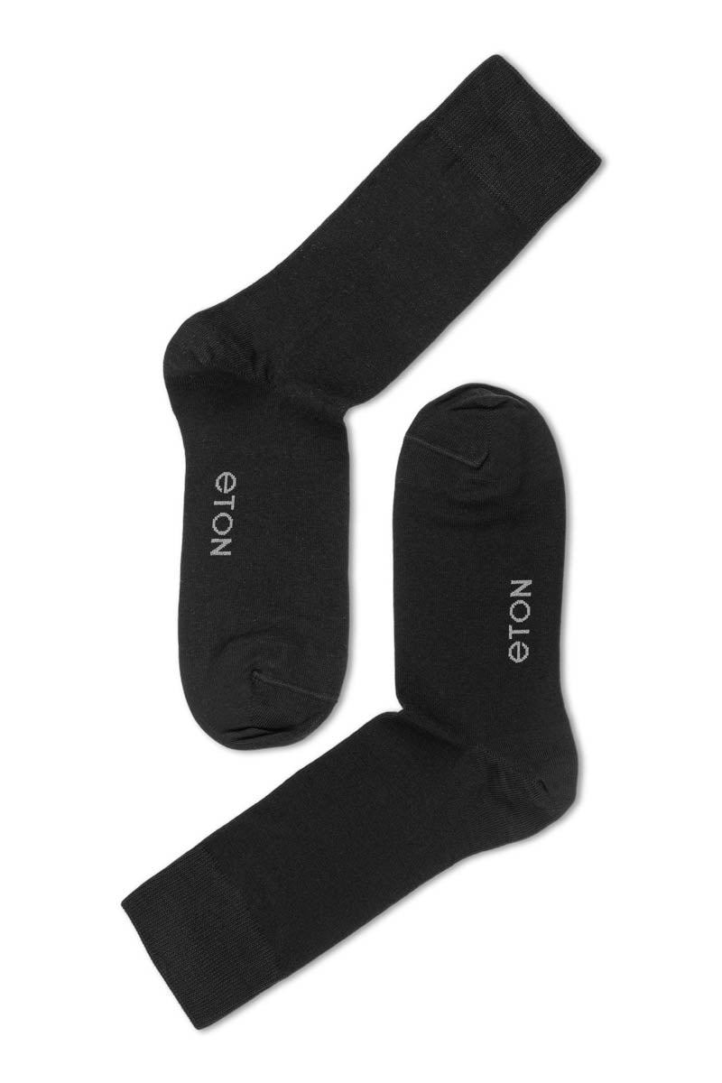 Eton Cotton/lycra Plain Black