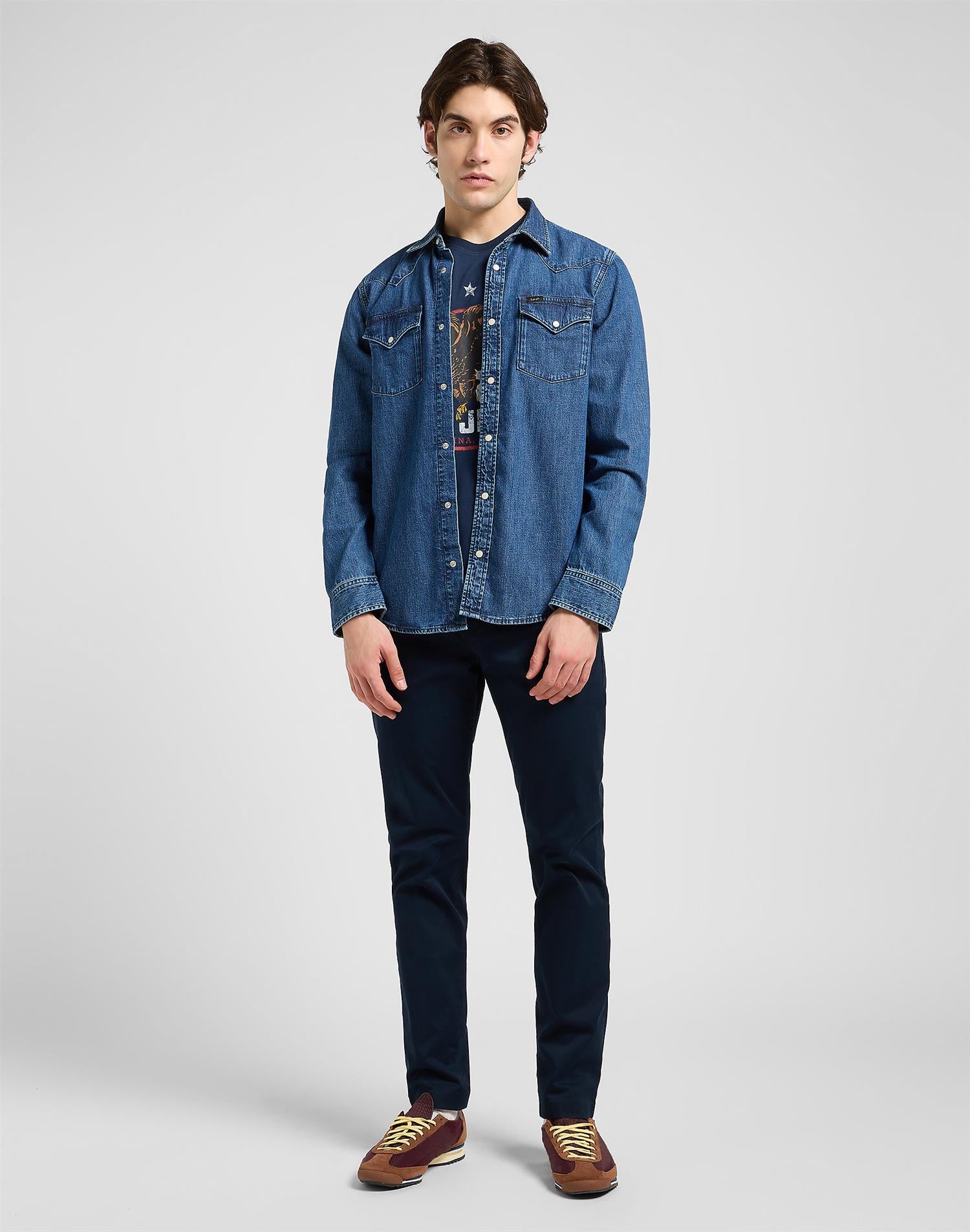 REGULAR WESTERN SHIRT Navy