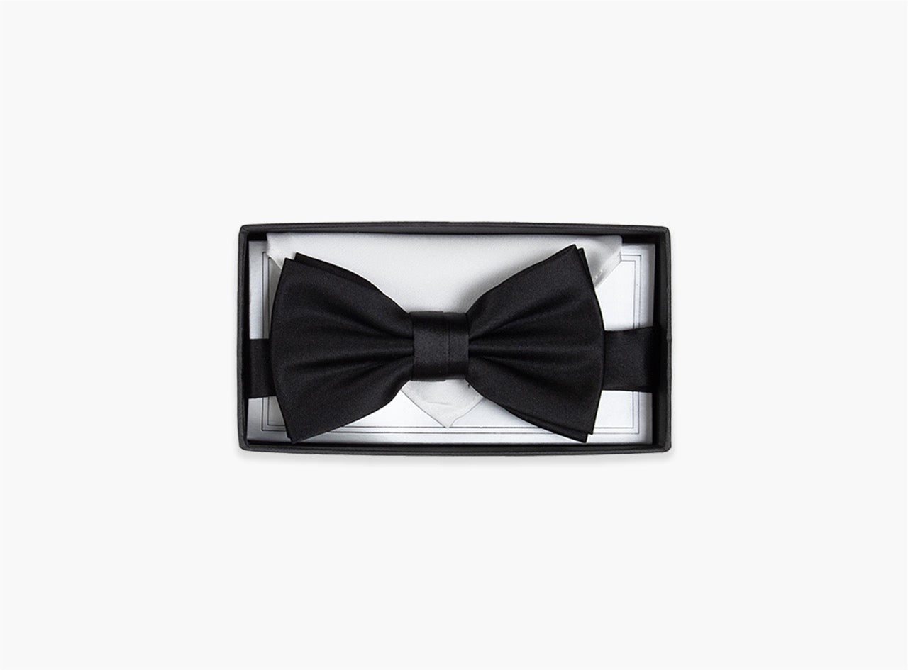Sløyfe bowtie w/handky Black