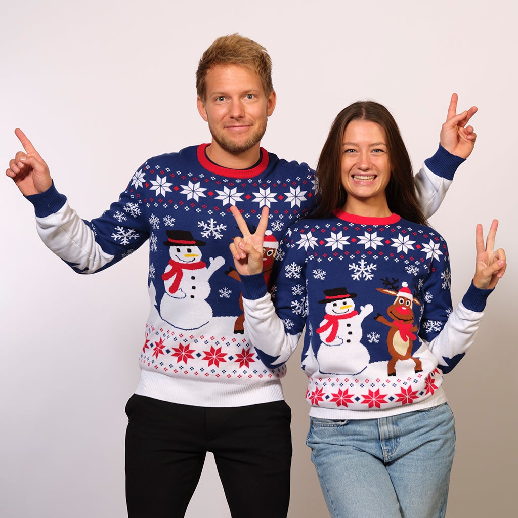 The Friendship Christmas Sweater Blue