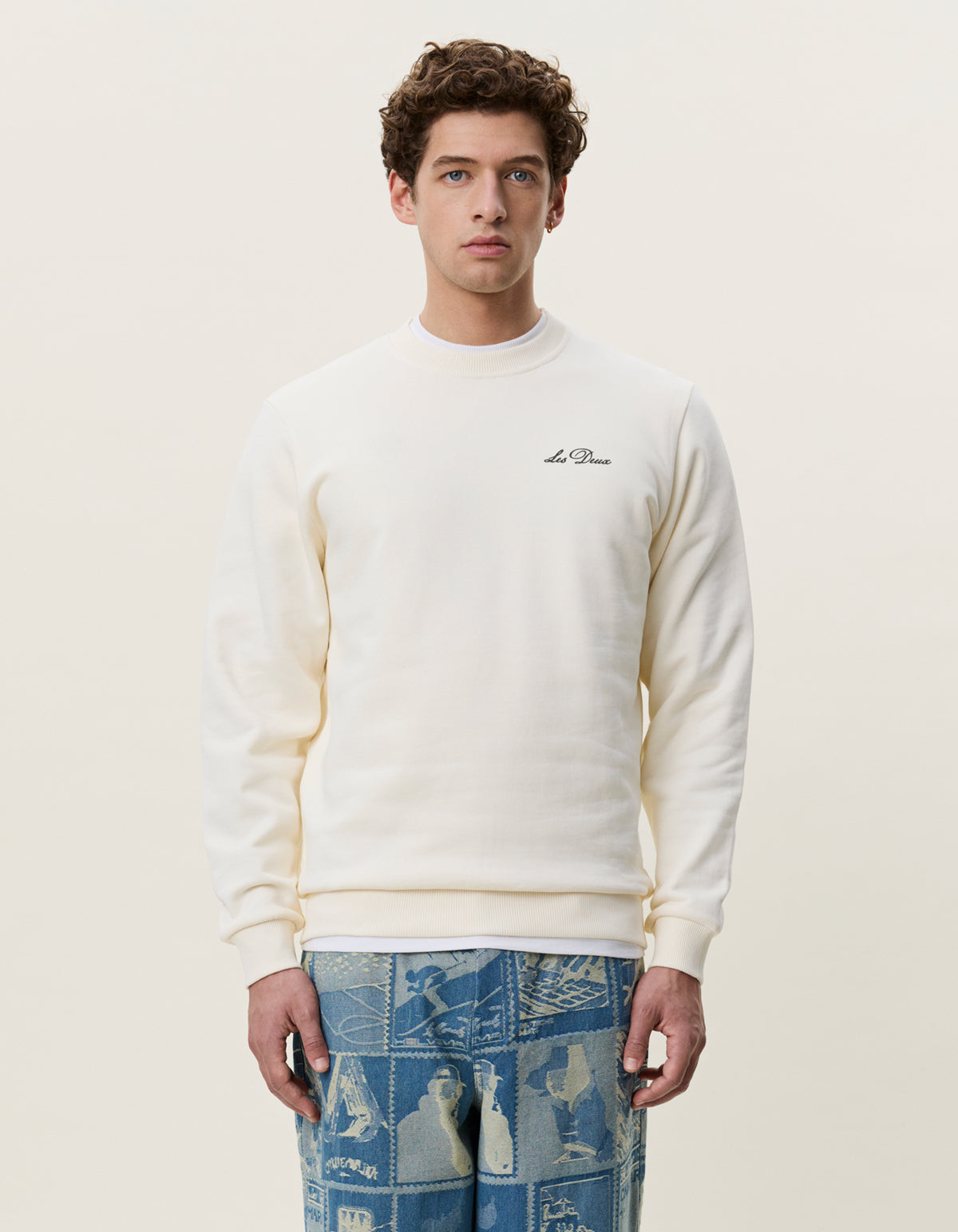 Signature Print Sweatshirt Ivory